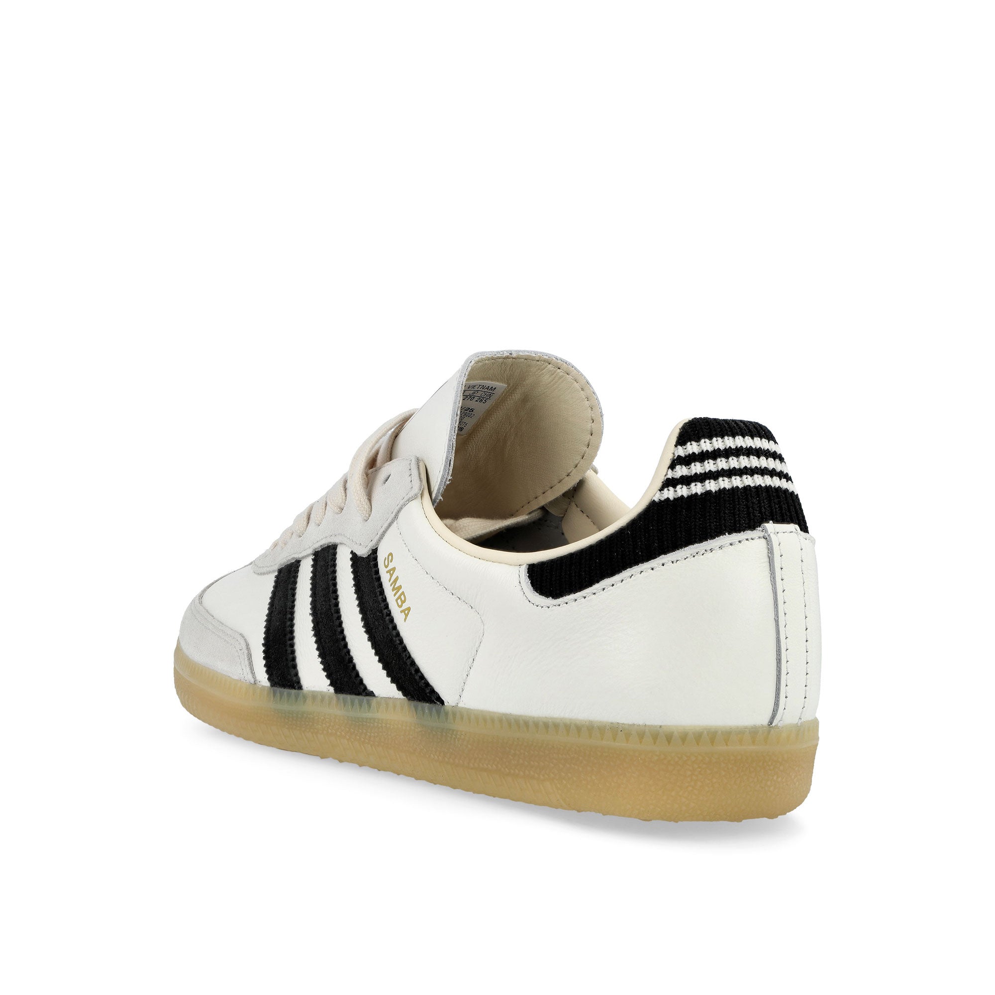 adidas Samba OG Cloud White / Core Black / Gum 3 Low Top Sneakers IH6820 Material | Overkill

