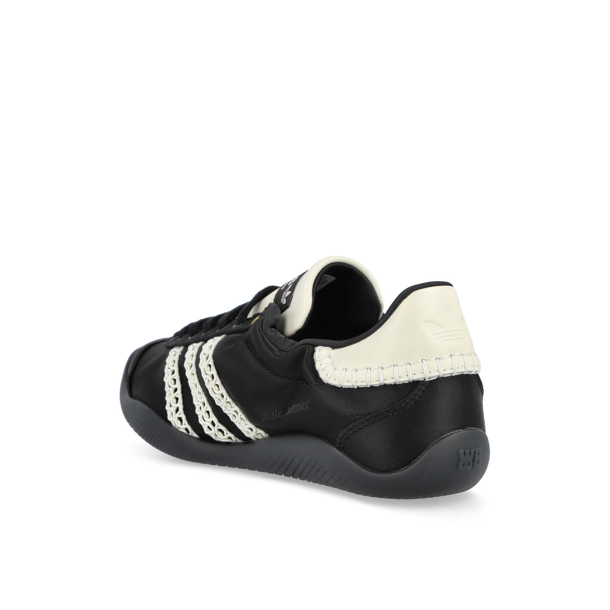 Wales Bonner x adidas Karintha Low Satin Core Black / Dark Brown / Cream White Sneaker IH7259 Material | Overkill
