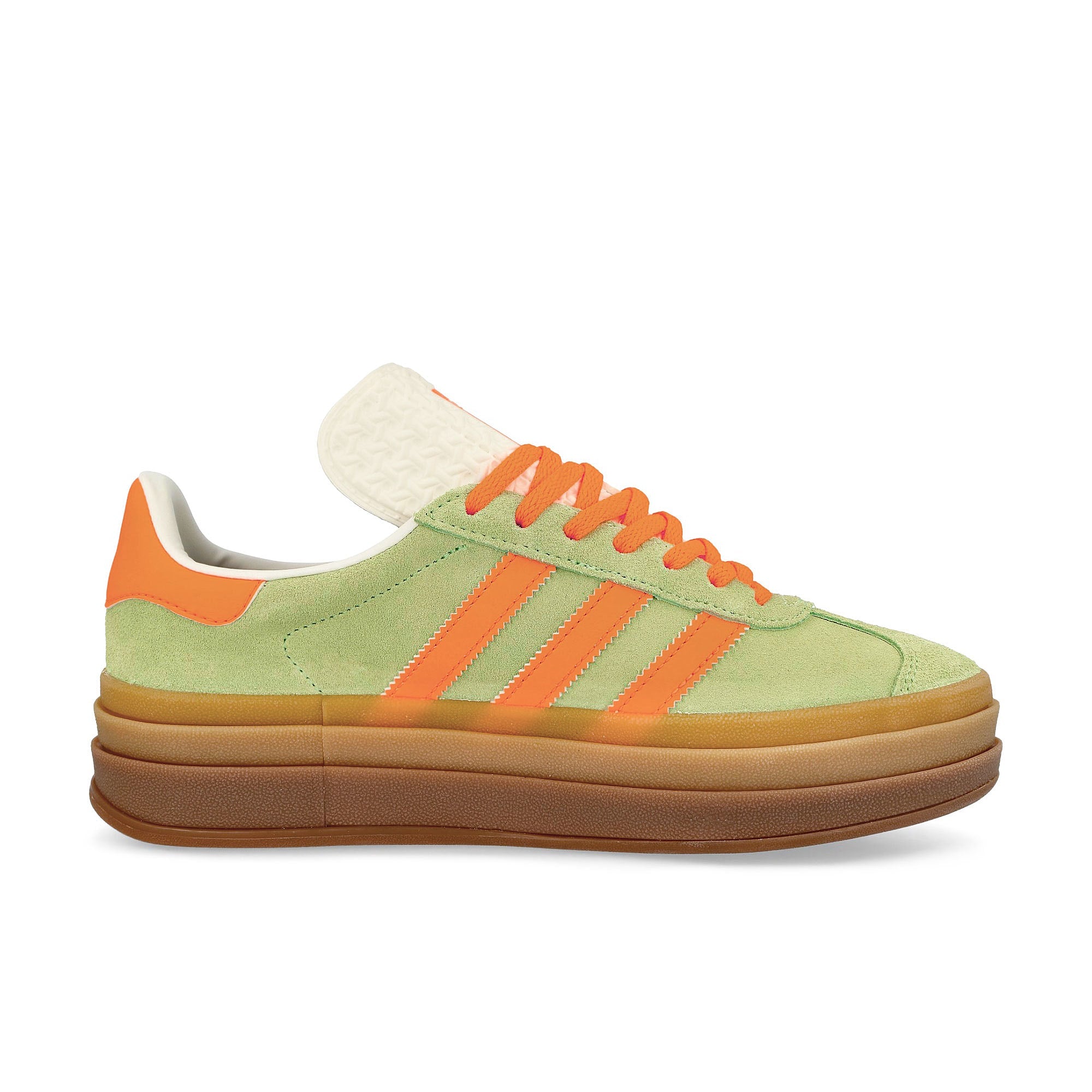 adidas Gazelle Bold W Semi Green Spark / Screaming Orange / Core White Low Top Sneakers  Silhouette | Overkill