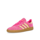 adidas Handball Spezial W Lucid Pink / Almost Yellow / Gold Metallic Low Top Sneakers IH9213 Close-up | Overkill
