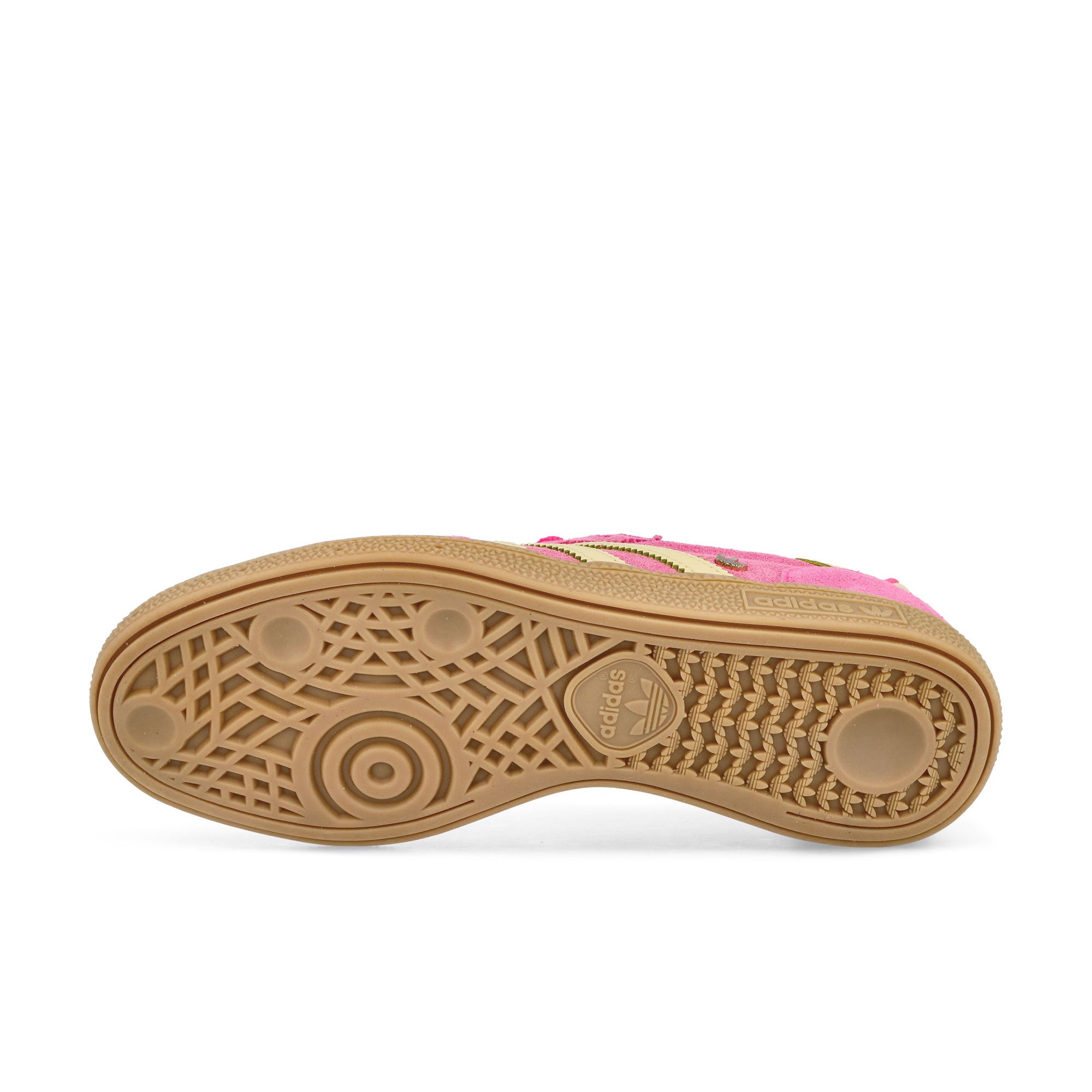 adidas Handball Spezial W Lucid Pink / Almost Yellow / Gold Metallic Low Top Sneakers IH9213 Detail View 1 | Overkill
