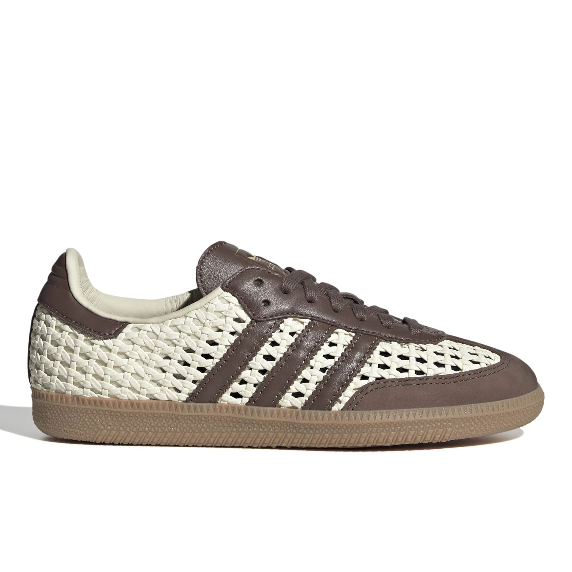 adidas Samba OG W Cream White / Earth Strata / Gold Metallic Low Top Sneakers IH9373 Silhouette | Overkill

