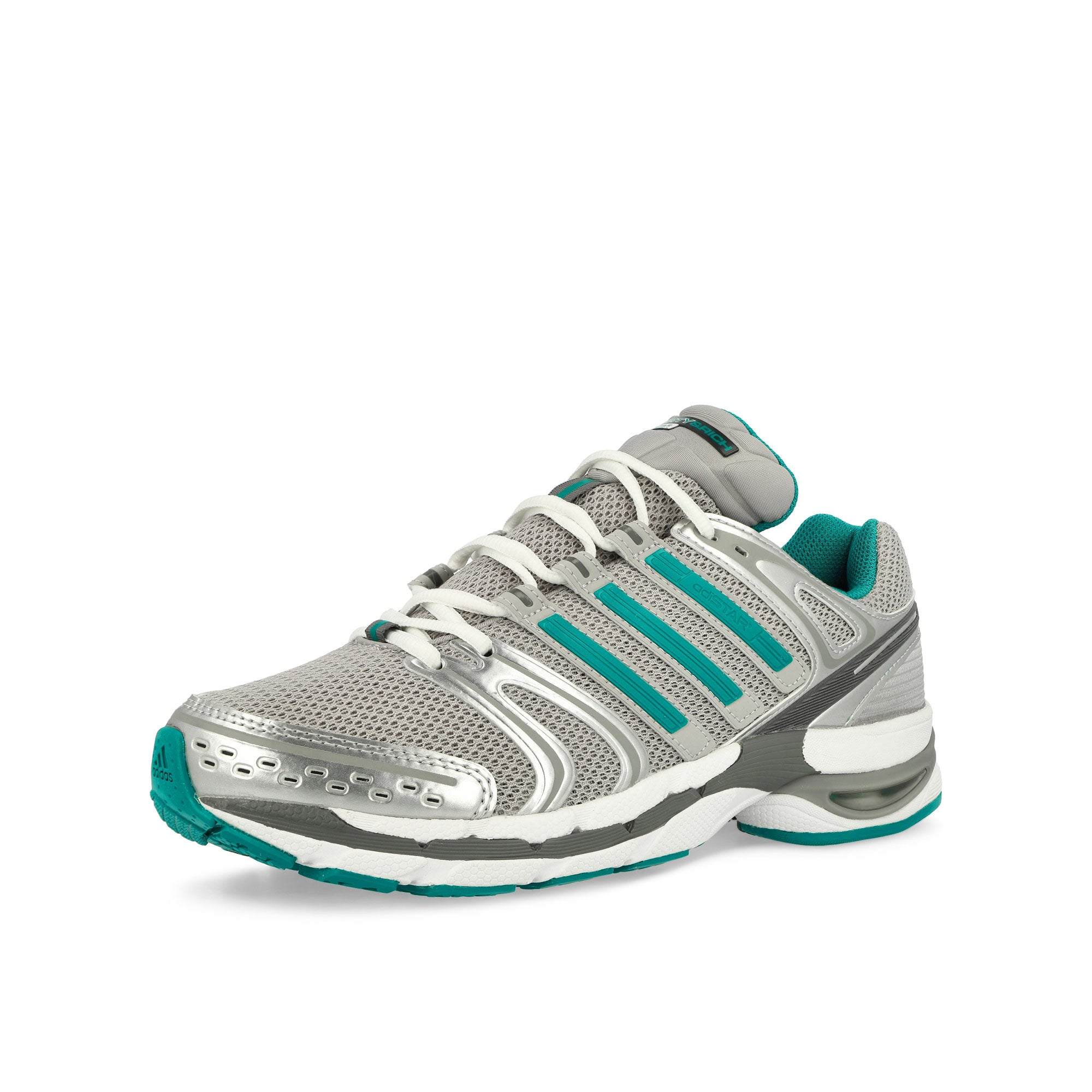 Arte Antwerp Adistar Control 5 Grey Two / Pure Teal / Silver Metallic Low Top Sneakers IH9708 Close-up | Overkill