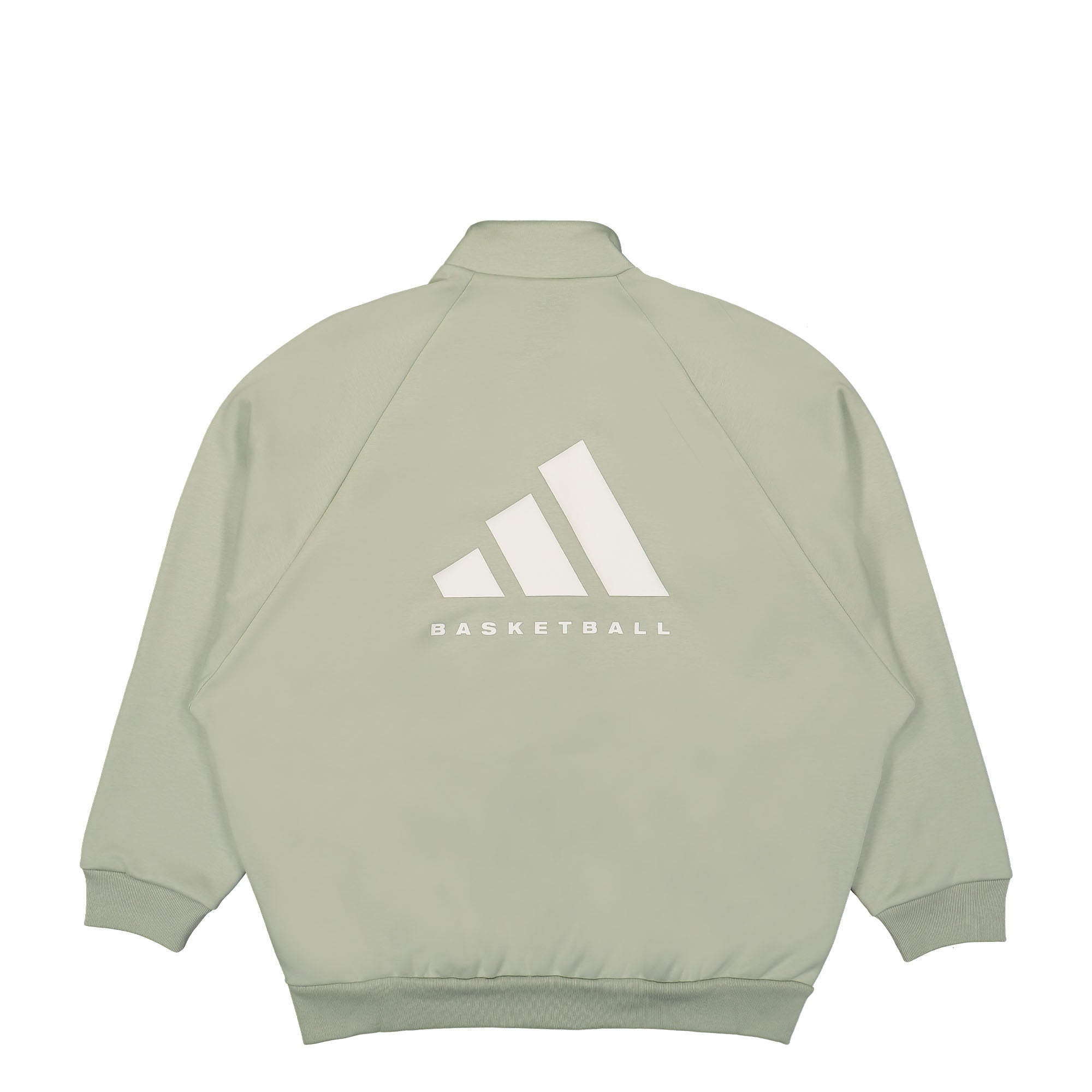 adidas One Basketball Fleece Track Top Halo Green Track Jackets Close-up | Overkill