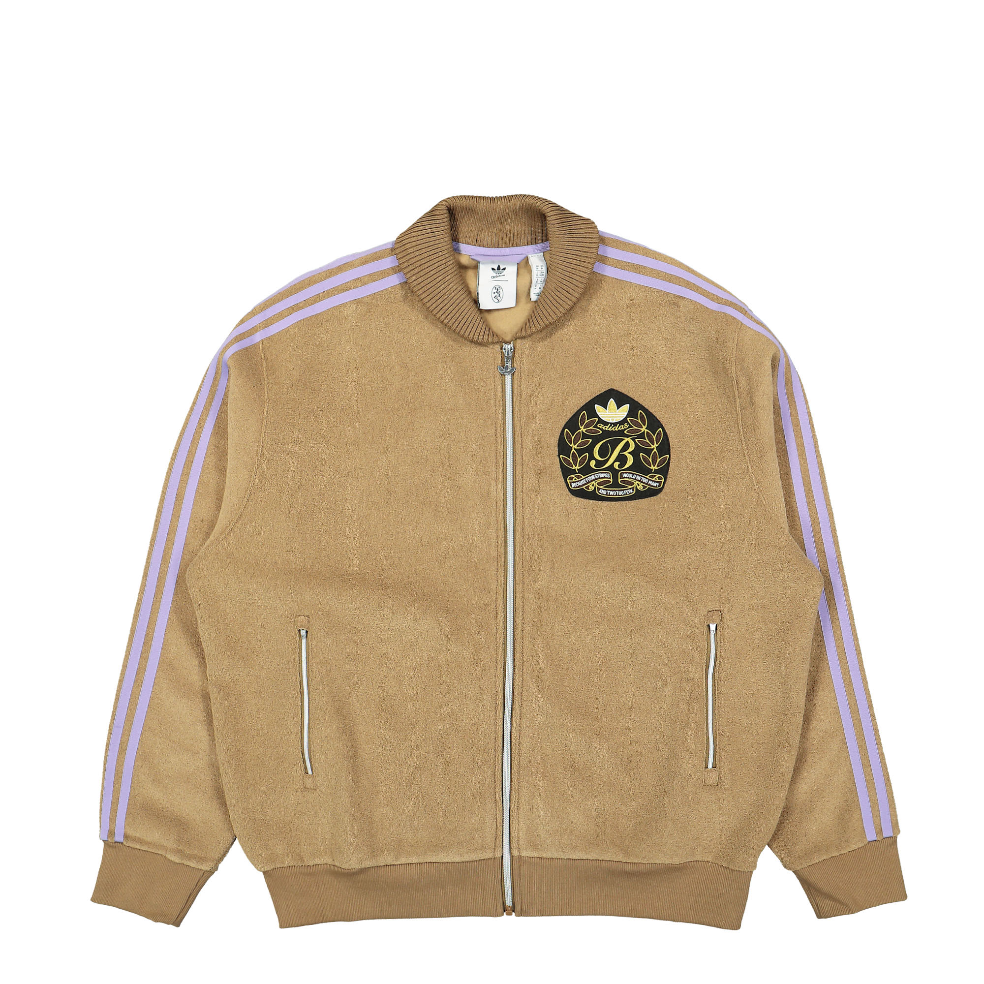 adidas Boucle Track Top Earth / Magic Lilac Bomber & Varsity Jackets IK9615 | Overkill