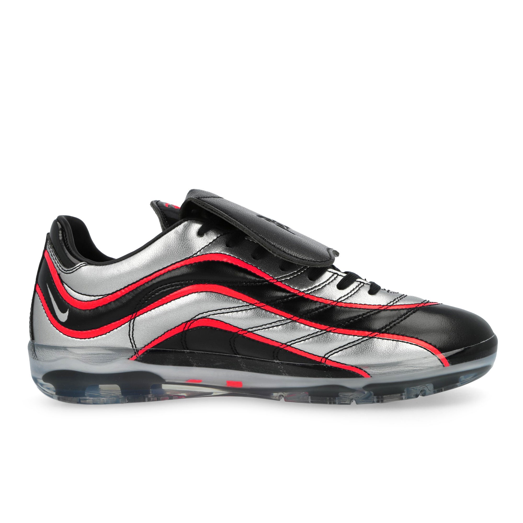 Patta x Nike Cryoshot Mercurial Vapor R9 Netherlands Metallic Silver / Hyper Crimson - Black Low Top Sneaker IM0589 001 Silhouette | Overkill
