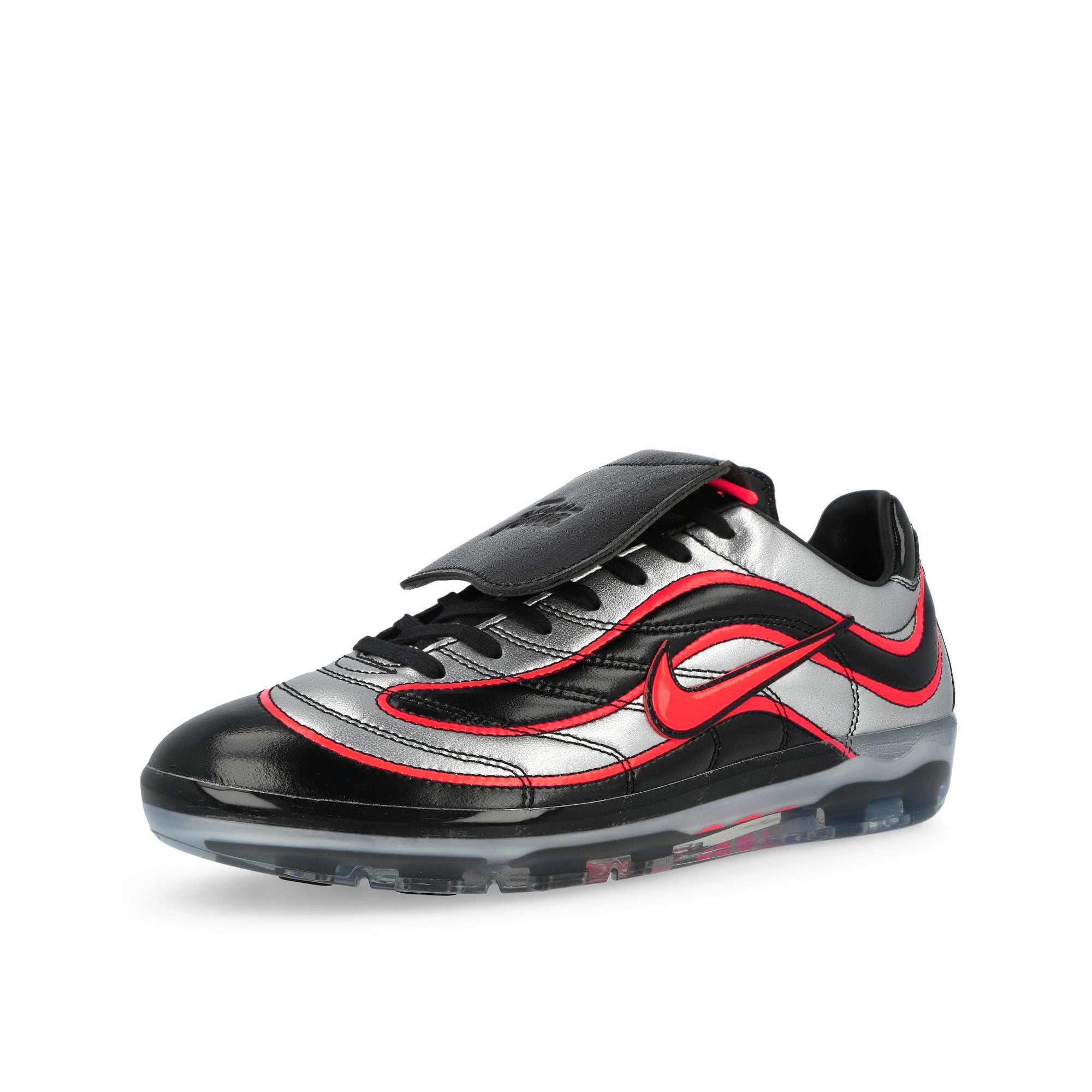 Patta x Nike Cryoshot Mercurial Vapor R9 Netherlands Metallic Silver / Hyper Crimson - Black Low Top Sneaker IM0589 001 Close-up | Overkill
