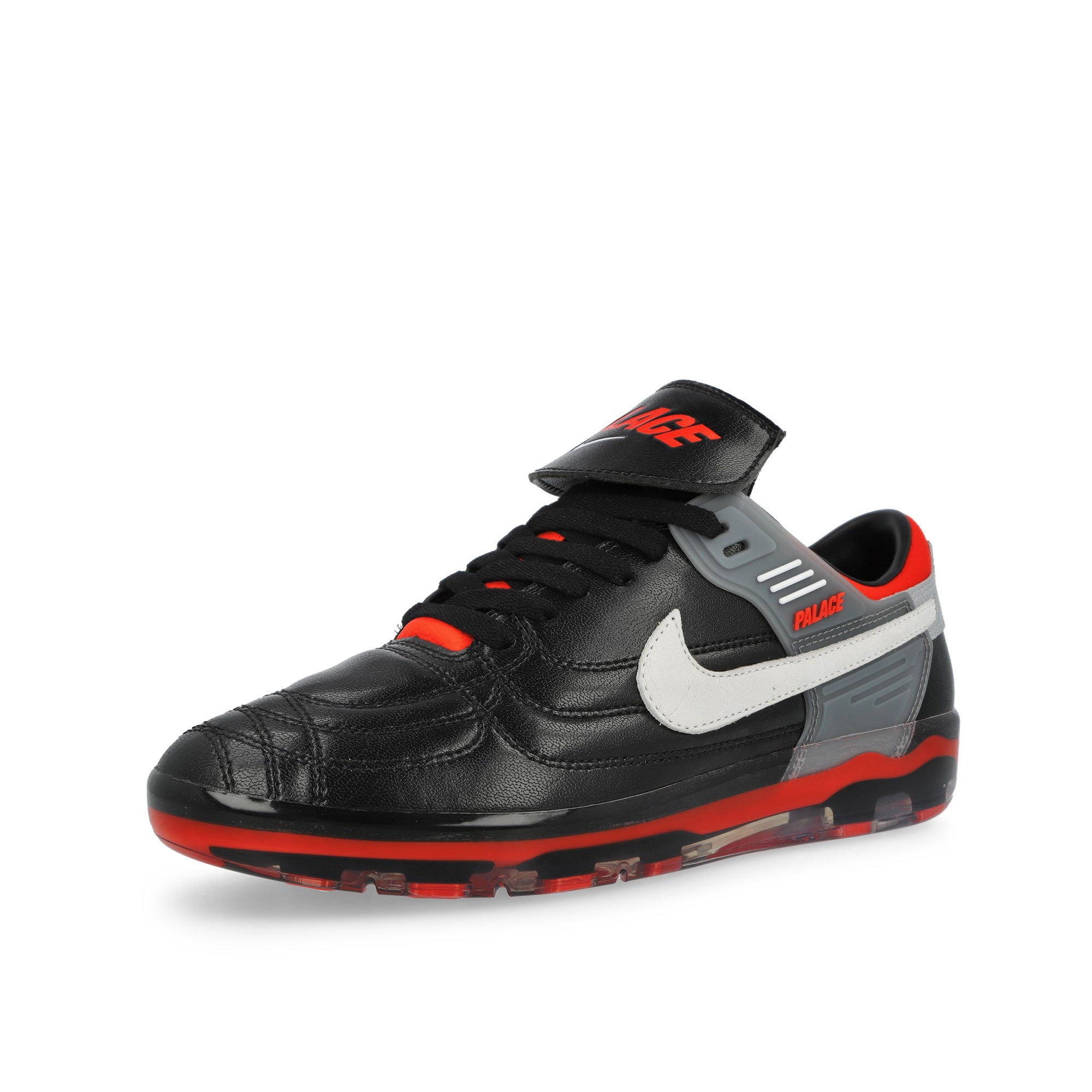 Palace x Nike Cryoshot Air Speed M England Black / White - Crimson Low Top Sneaker IM0702 001 Close-up | Overkill
