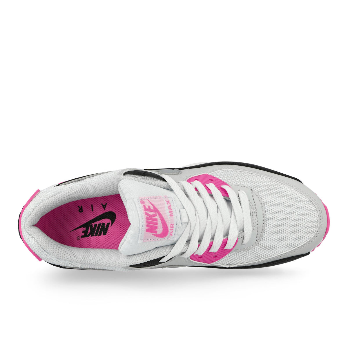 Nike Wmns Air Max 90 White / Wolf Grey - Pink Glow - Black sneaker IM4613 100 Detailfoto | Overkill
