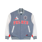 Palace x Nike FA England Varsity Jacket Cool Grey / White / Bright Crimson Bomber & Varsity Jackets IM6636 065 | Overkill
