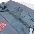 Palace x Nike FA England Varsity Jacket Cool Grey / White / Bright Crimson Bomber & Varsity Jackets IM6636 065 Detail View 2 | Overkill
