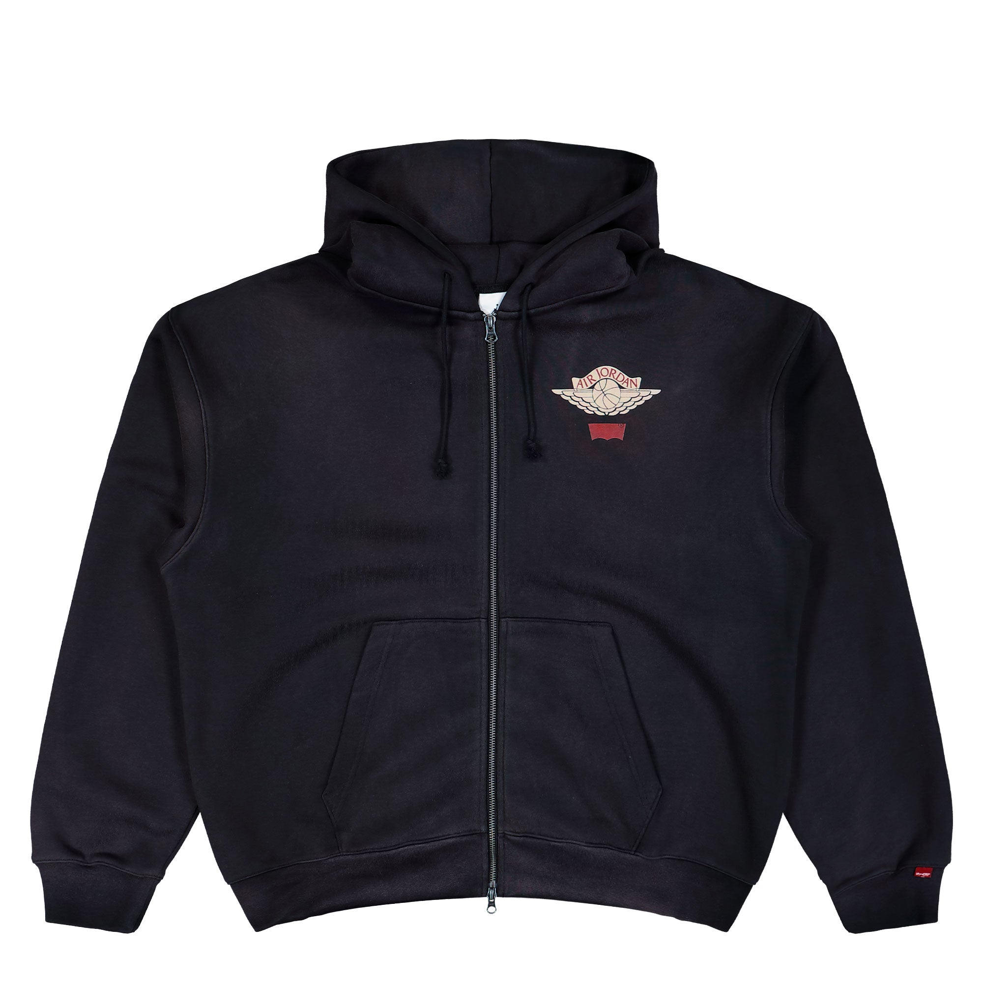 Levis x Jordan FZ Hoodie Black / Pale Ivory / Gym Red Hoodies IM6734 010 | Overkill