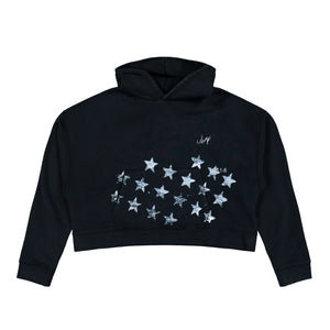 Jordan IH Crop Hoodie Black / Ivory Hoodies IM7367 010 | Overkill
