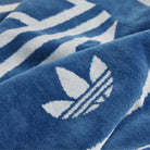 adidas Mod Trefoil Towel SPZL Core Blue / Off White Towels Close-up | Overkill