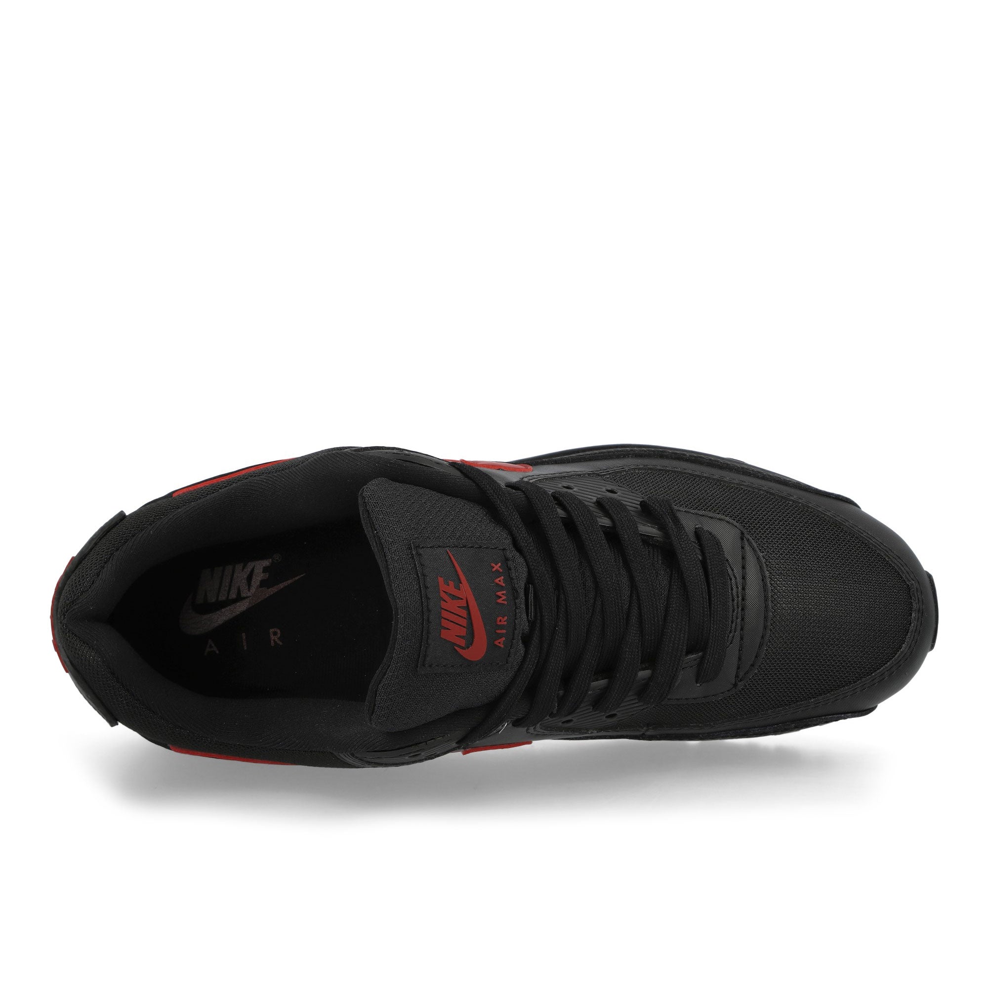 Nike Air Max 90 Black / Tough Red - Black Low Top Sneakers IM9616 001 Detailfoto | Overkill
