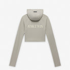 adidas W Base Layer Crop Hoodie Sesame Hoodies Close-up | Overkill