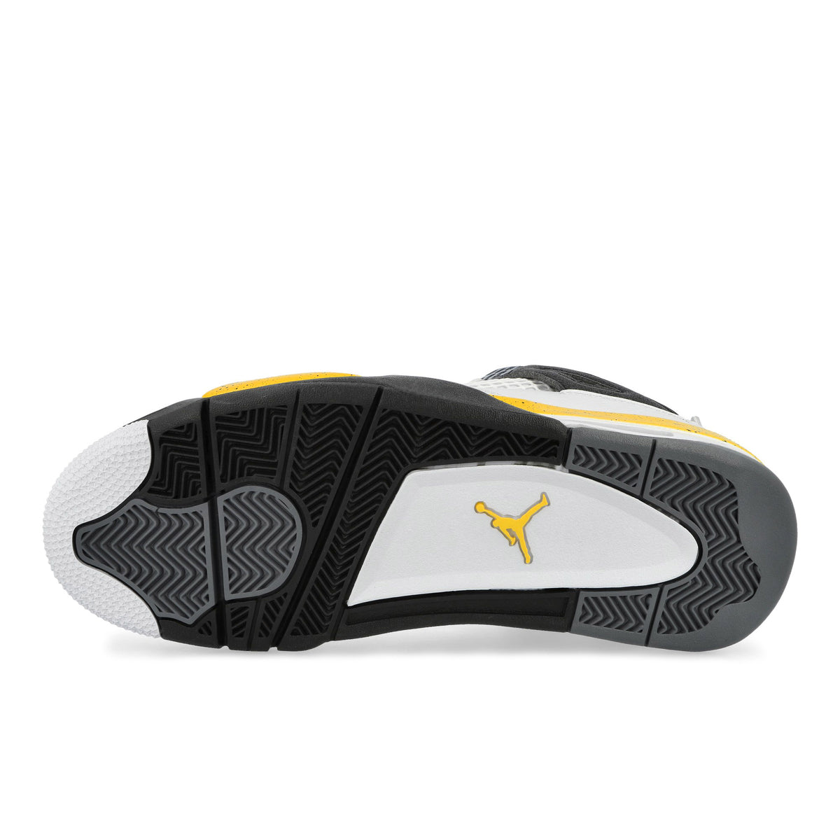 Air Jordan 4 Retro "Tour Yellow" White / Tour Yellow - Dark Blue Grey - Black Mid Top Sneakers IO2463 102 Detail View 1 | Overkill
