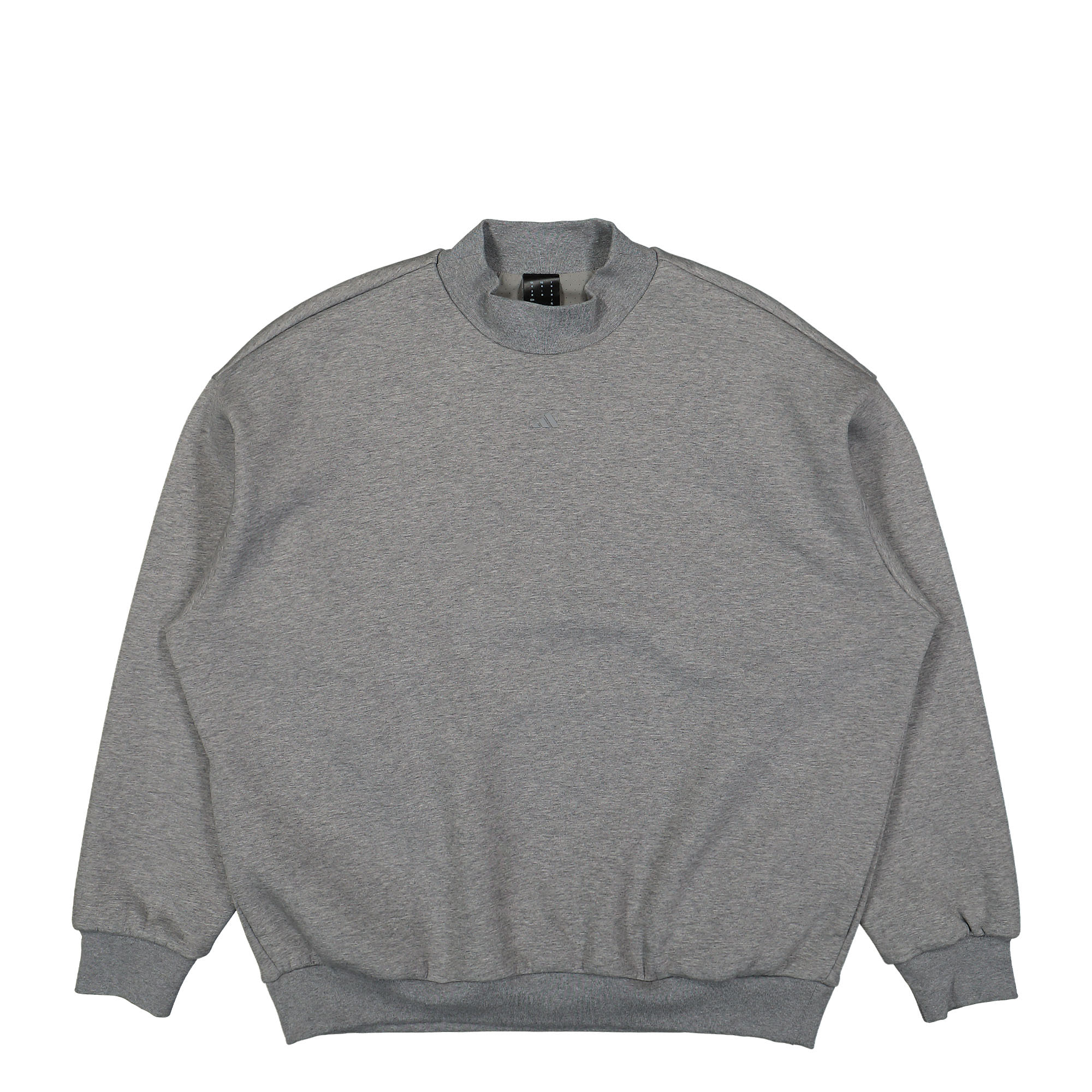 adidas Basketball Heather Crew Sweatshirt Dark Oatmeal Sweatshirts IP1689 | Overkill