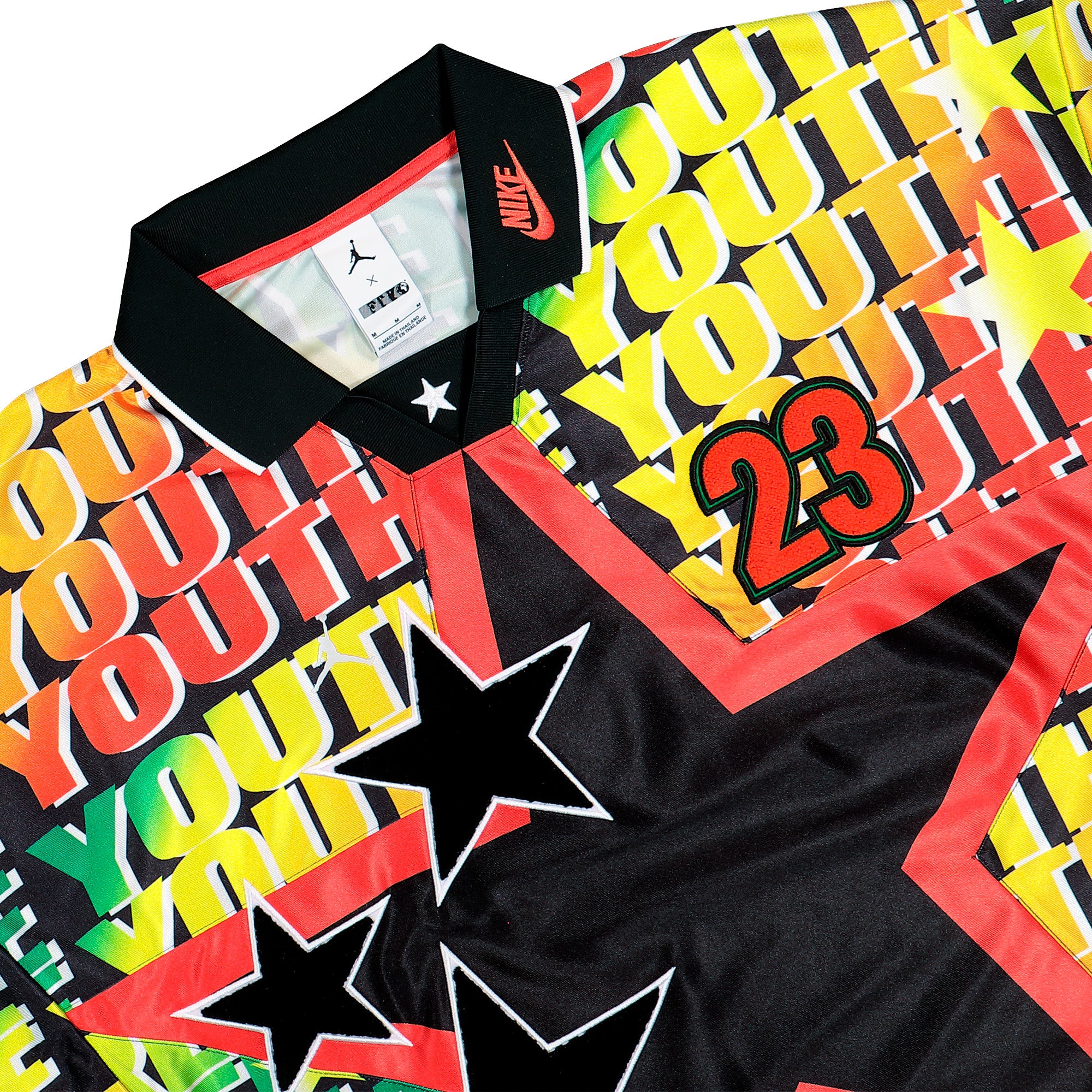 Jordan FTY Flight Football Jersey White / Black T-Shirts IQ6237 100 Detailfoto | Overkill
