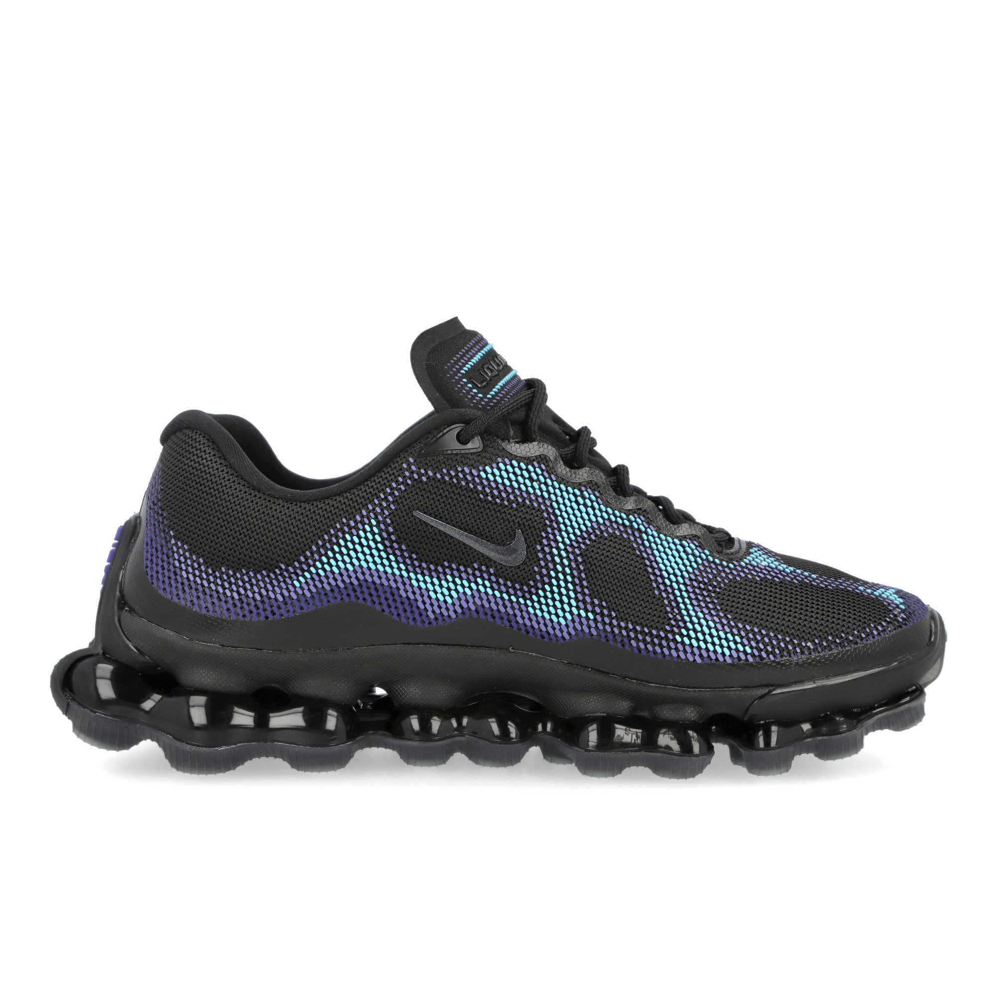 Nike Air Liquid Max Black / Black - Radiant Blue - Saphir Low Top Sneakers IQ7634 004 Silhouette | Overkill
