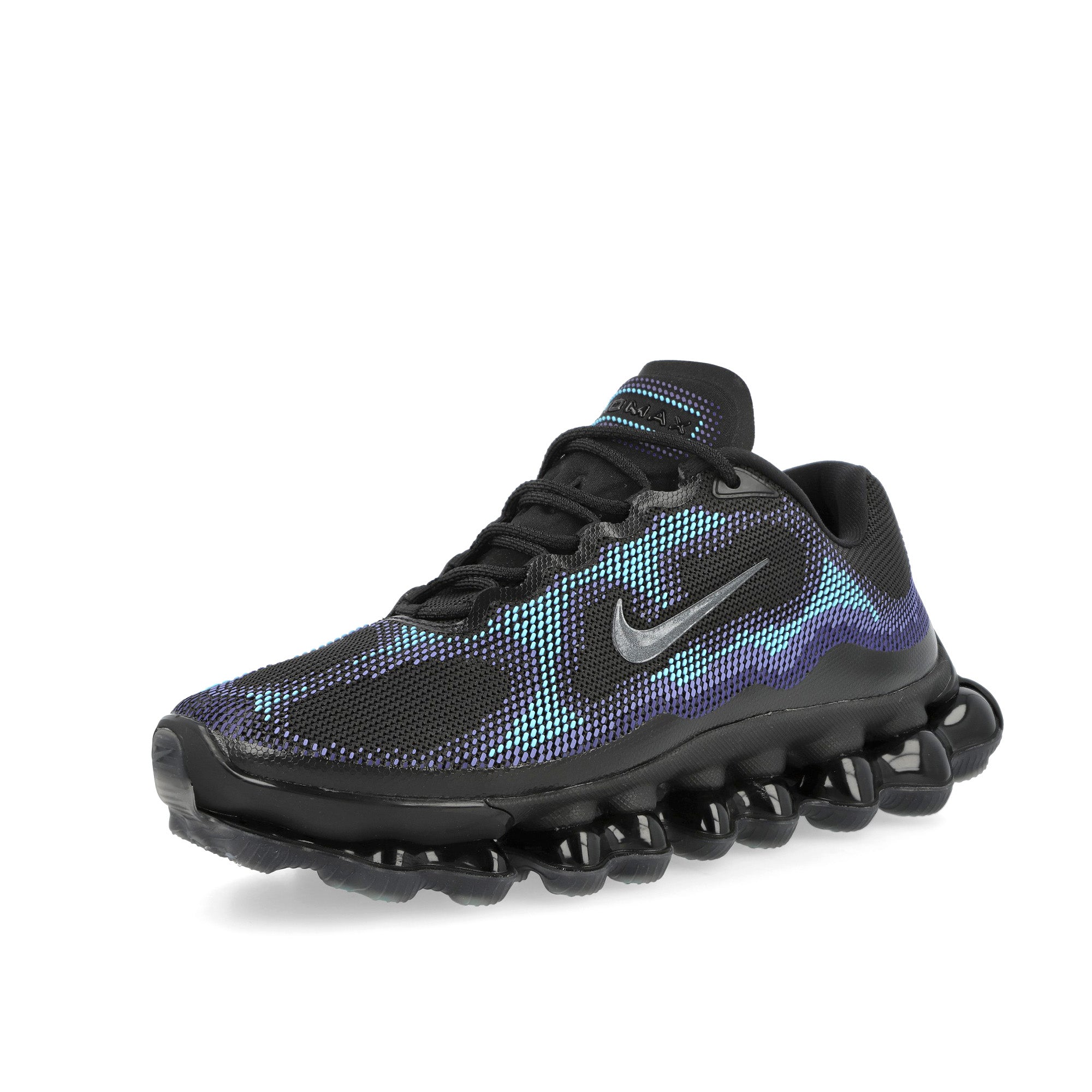 Nike Air Liquid Max Black / Black - Radiant Blue - Saphir Low Top Sneakers IQ7634 004 Close-up | Overkill
