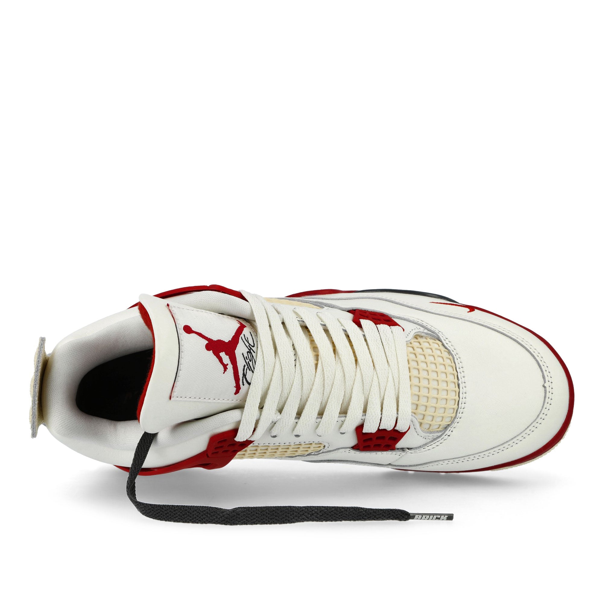 BIKE AIR x Nigel Sylvester x Air Jordan 4 Retro SP Sail / Cinnabar - Anthracite - Muslin Mid Top Sneakers IQ8055 100 Detailfoto | Overkill