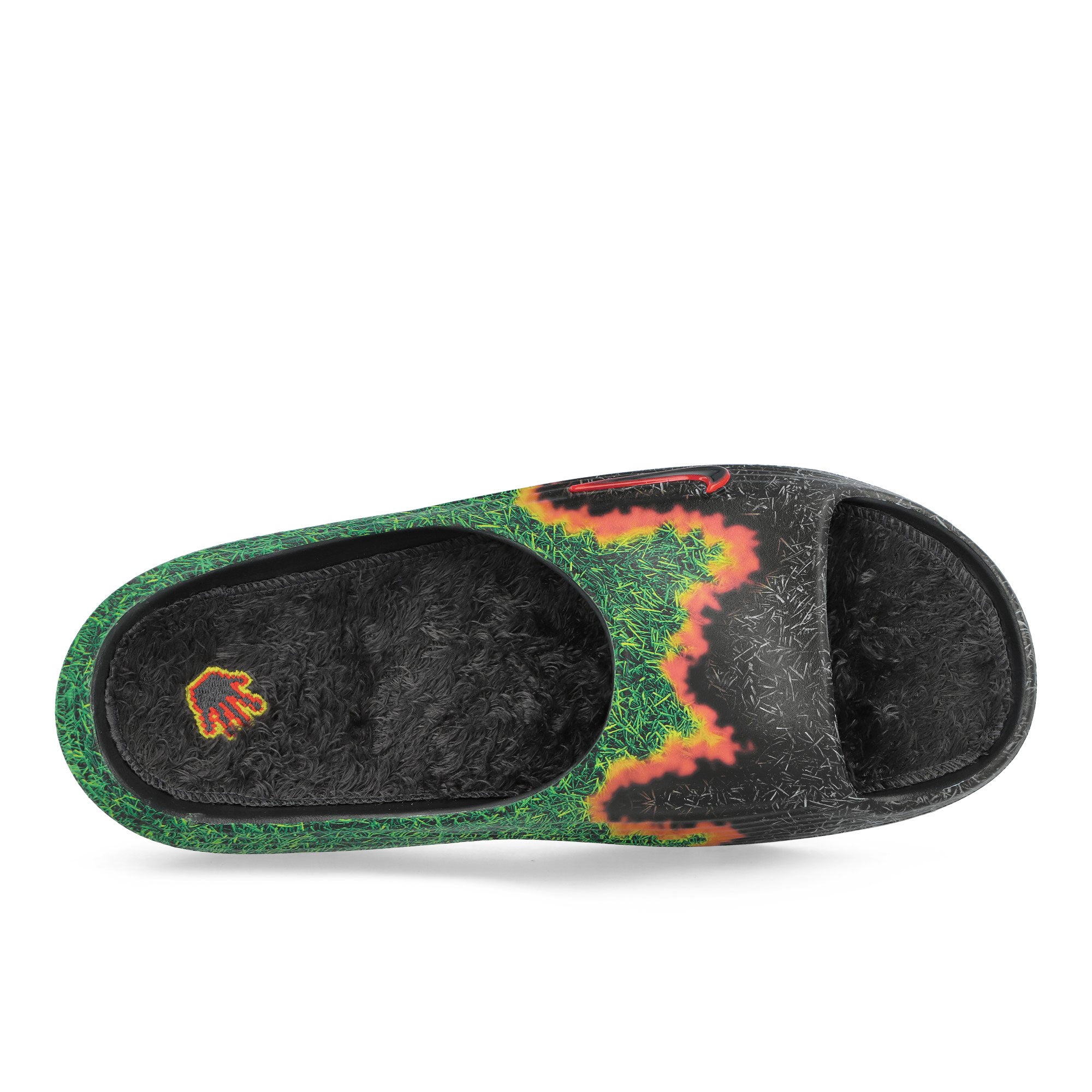 Nike Reactx Rejuven8 Slide QS .Swoosh Touch Grass Dark Smoke Grey / Black - Klly Green Slides, Sandals & Slippers IR0459 001 Detail View 1 | Overkill

