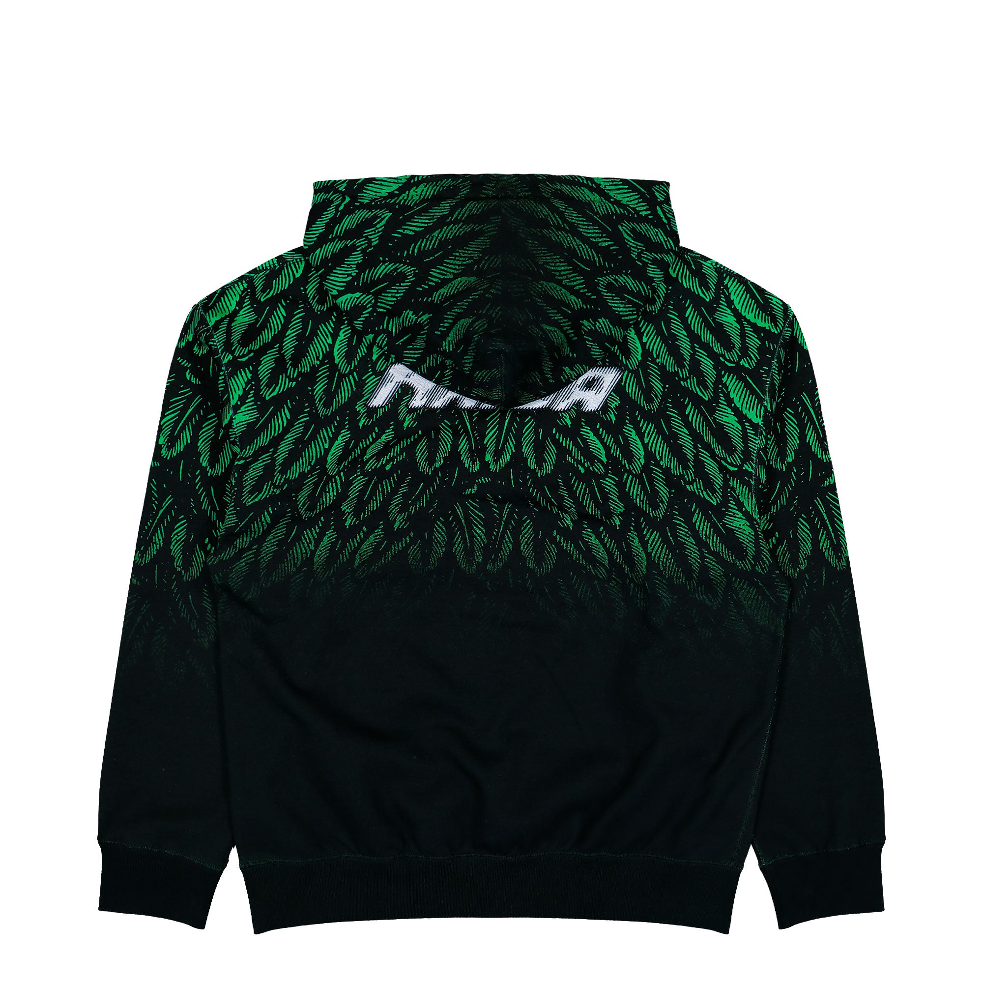 Slawn x Nike NFF Nigeria Fleece Hoodie Black / Poison Green / White Hoodies IR5219 010 Close-up | Overkill
