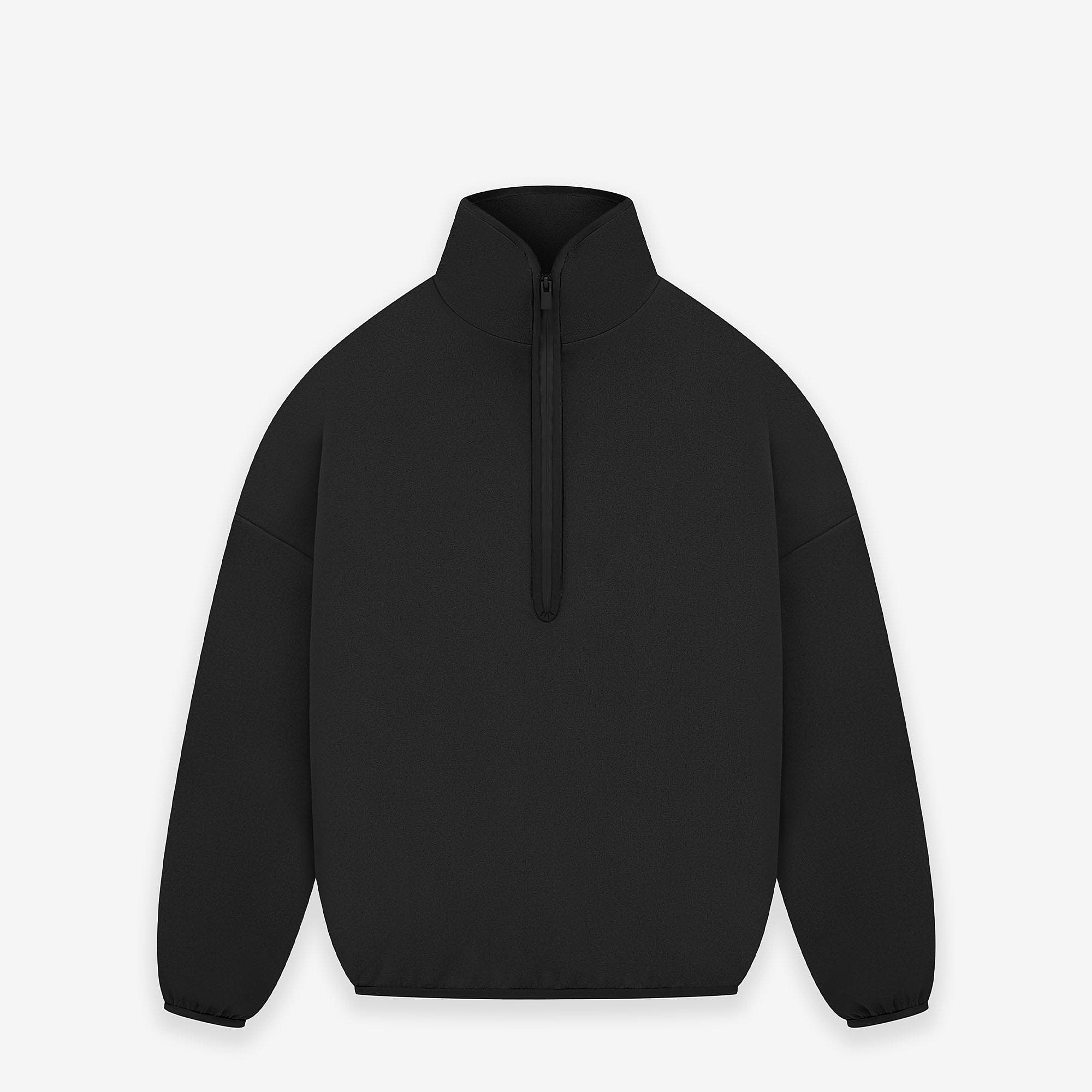 adidas Fear of God Athletics x adidas 1/2 Zip Sweatshirt Black Sweatshirts IS5318 | Overkill