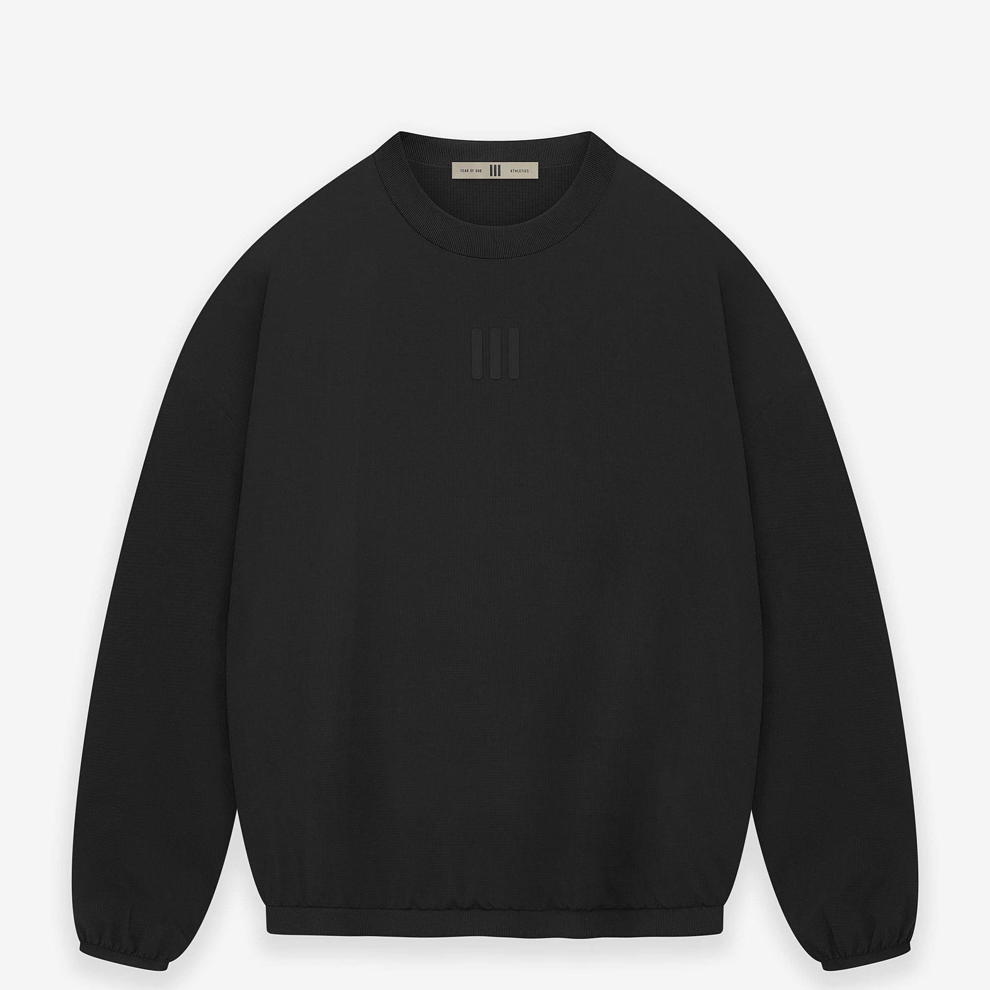adidas Fear of God Athletics x adidas Crew Black Sweatshirts IS8706 | Overkill