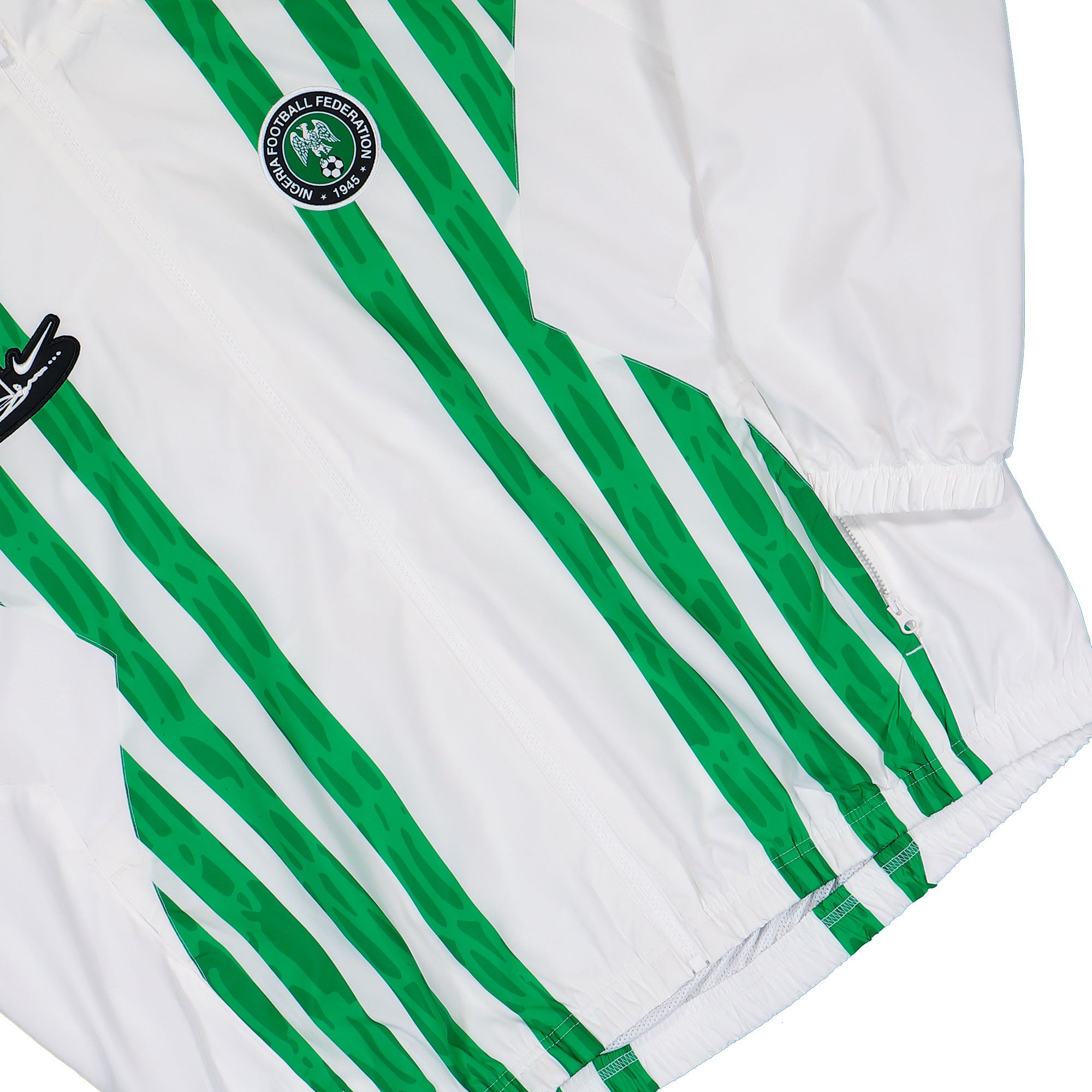 Slawn x Nike NFF Nigeria Lightweight Track Jacket White / Black Track Jackets IU7644 100 Detail View 1 | Overkill
