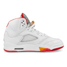 Air Jordan 5 Retro White / Sunset - Fire Red High Top Sneakers IV5678 102 Silhouette | Overkill