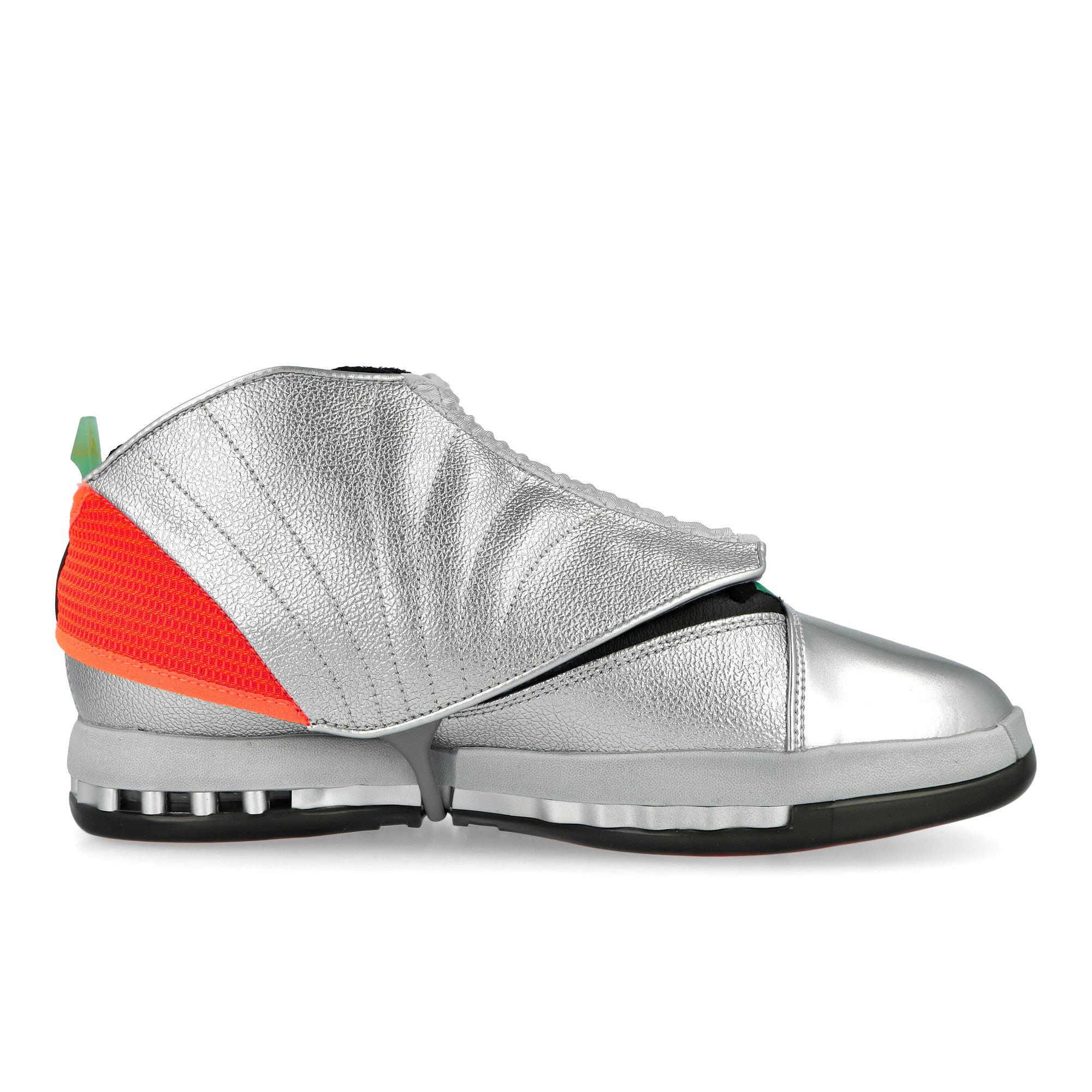 Free The Youth x Air Jordan 16 FTY SP Metallic Silver / Picante Red High Top Sneakers IV7638 001 Silhouette | Overkill
