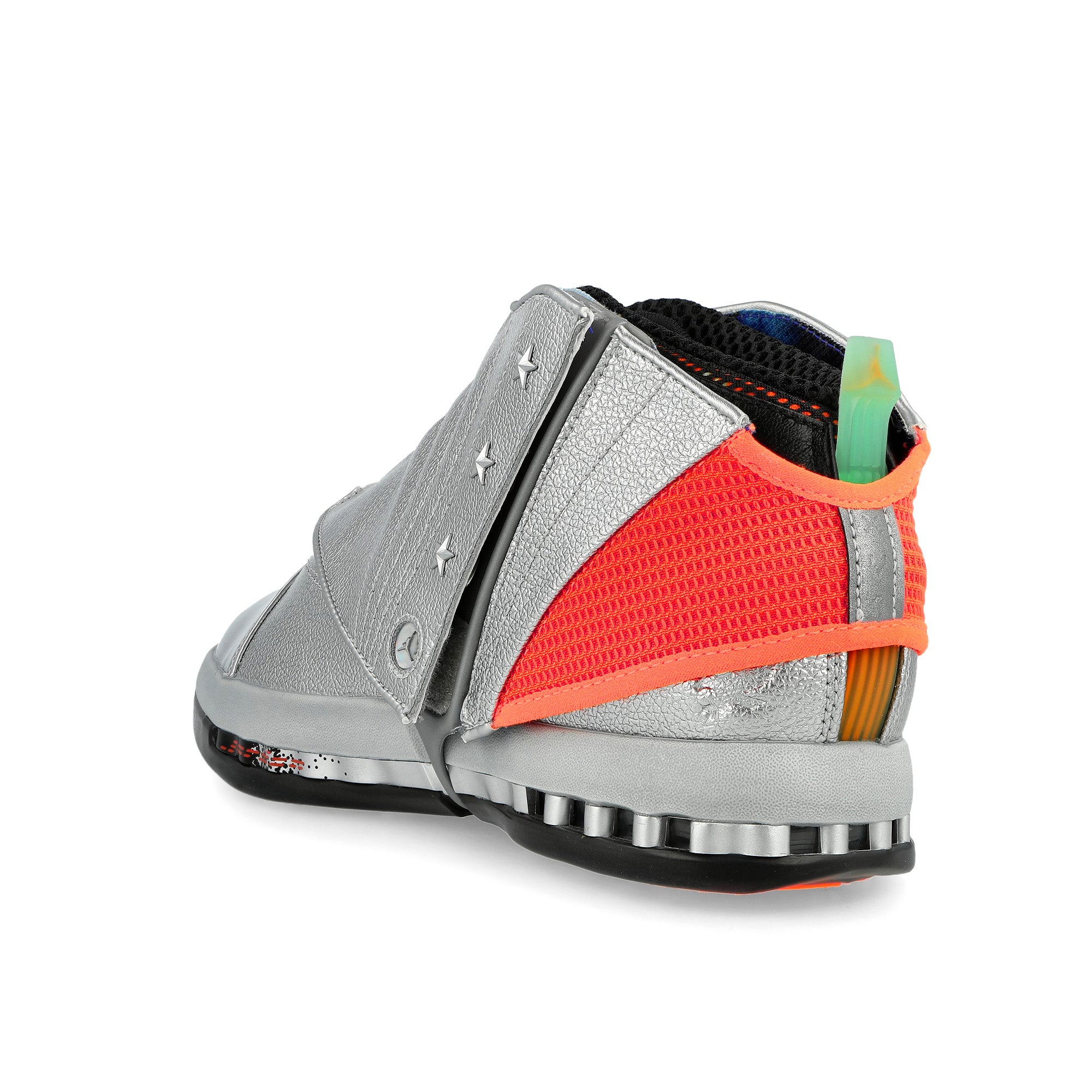 Free The Youth x Air Jordan 16 FTY SP Metallic Silver / Picante Red High Top Sneakers IV7638 001 Material | Overkill
