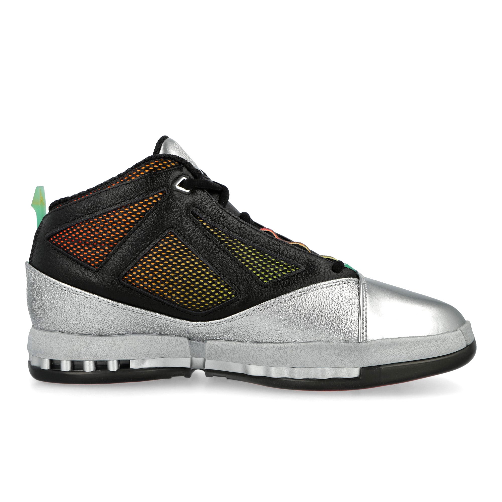 Free The Youth x Air Jordan 16 FTY SP Metallic Silver / Picante Red High Top Sneakers IV7638 001 Detail View 3 | Overkill
