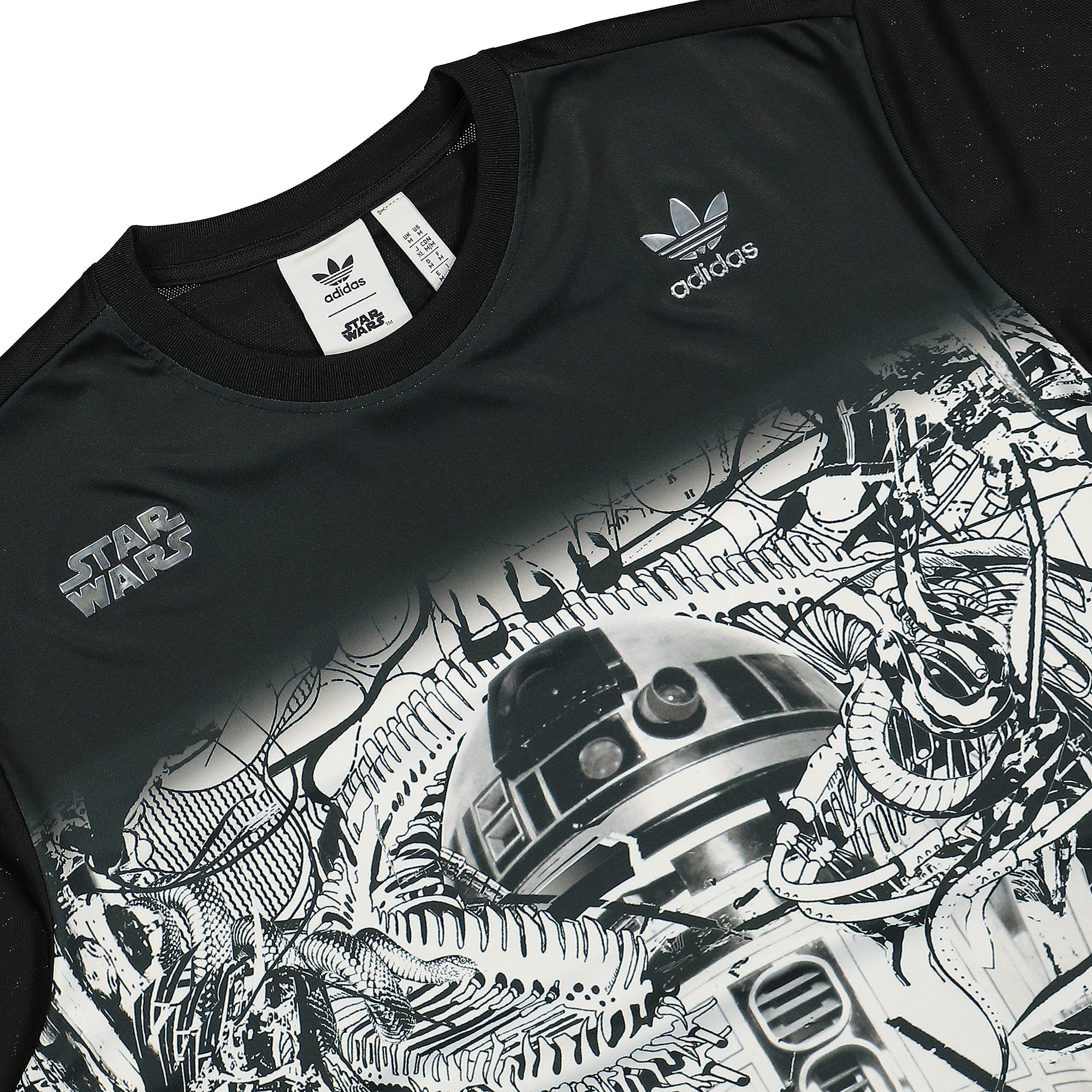 adidas Star Wars x Nanzuka x adidas T-Shirt Black T-Shirts Close-up | Overkill