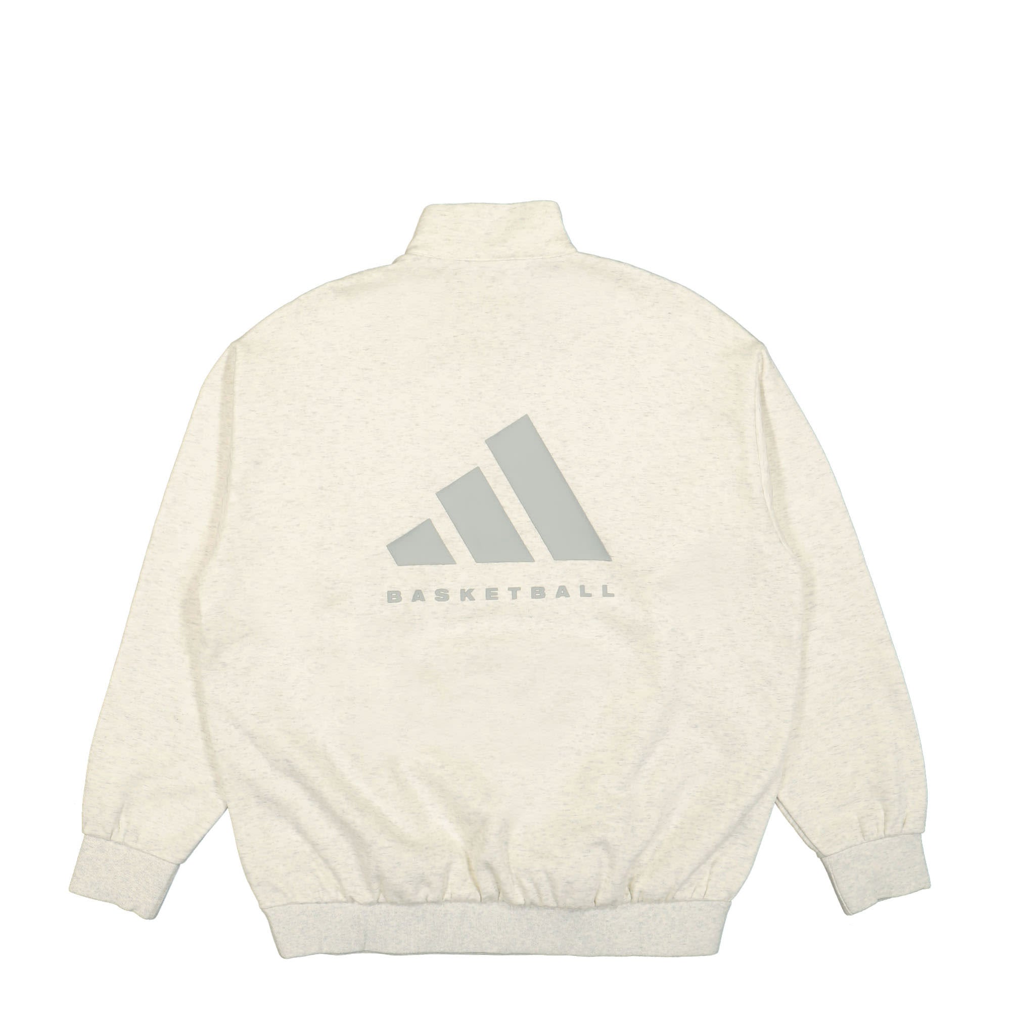 adidas One Basketball Half-Zip Sweatshirt Cream Melange Sweatshirts Close-up | Overkill
