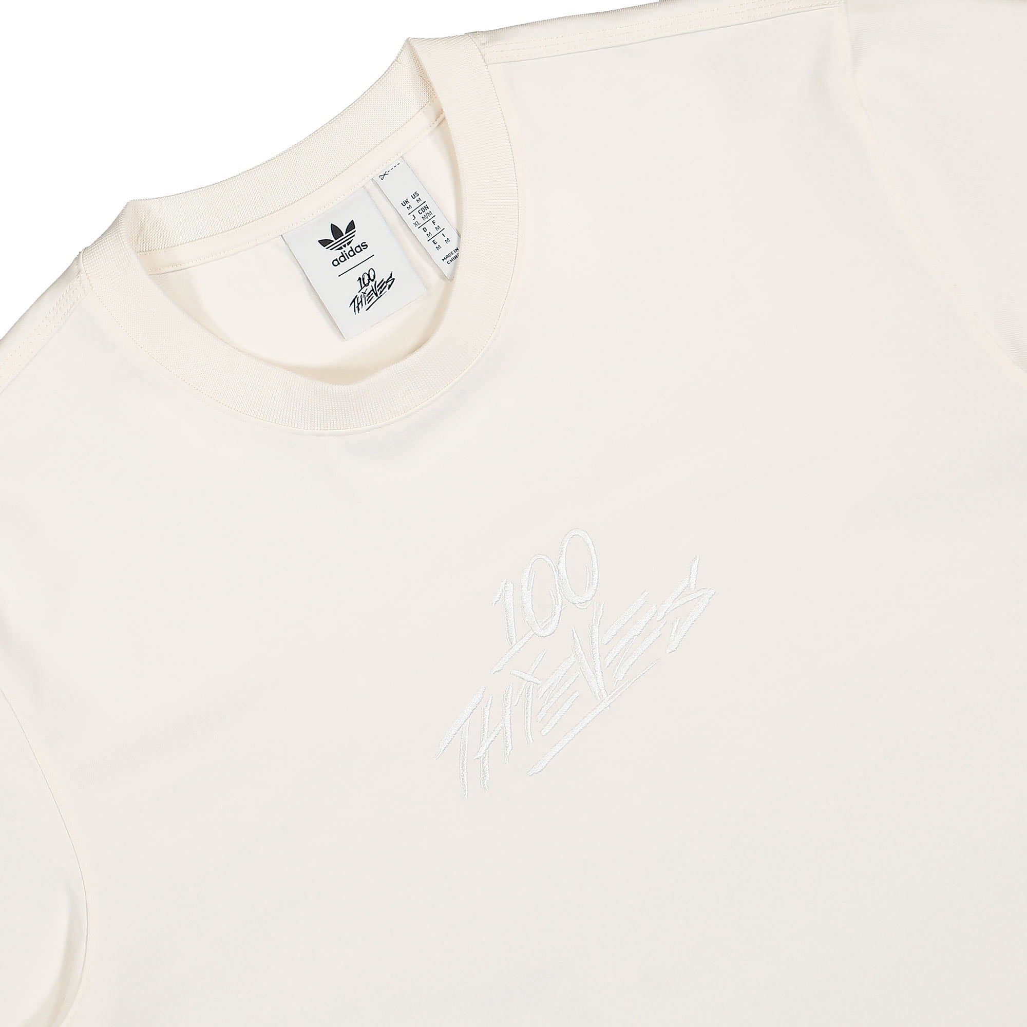 adidas 100T T-Shirt Creme White T-Shirts Close-up | Overkill