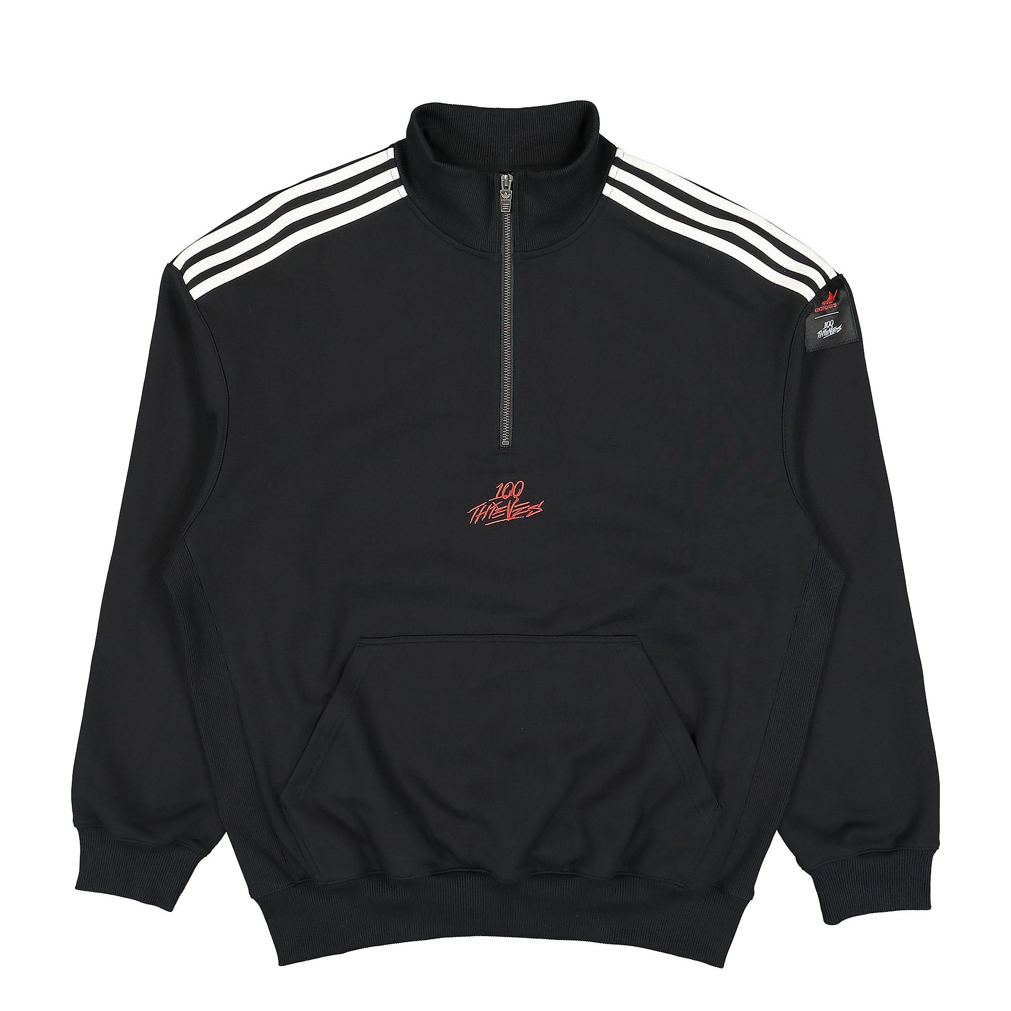 adidas 100T Half-Zip Sweatshirt Black Sweatshirts IW4594 | Overkill