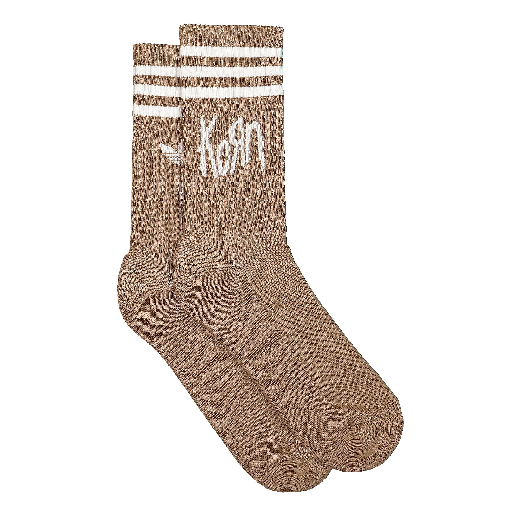 adidas Korn x adidas 3 Pack Socks Off White / Black / Brown Desert Socks Close-up | Overkill
