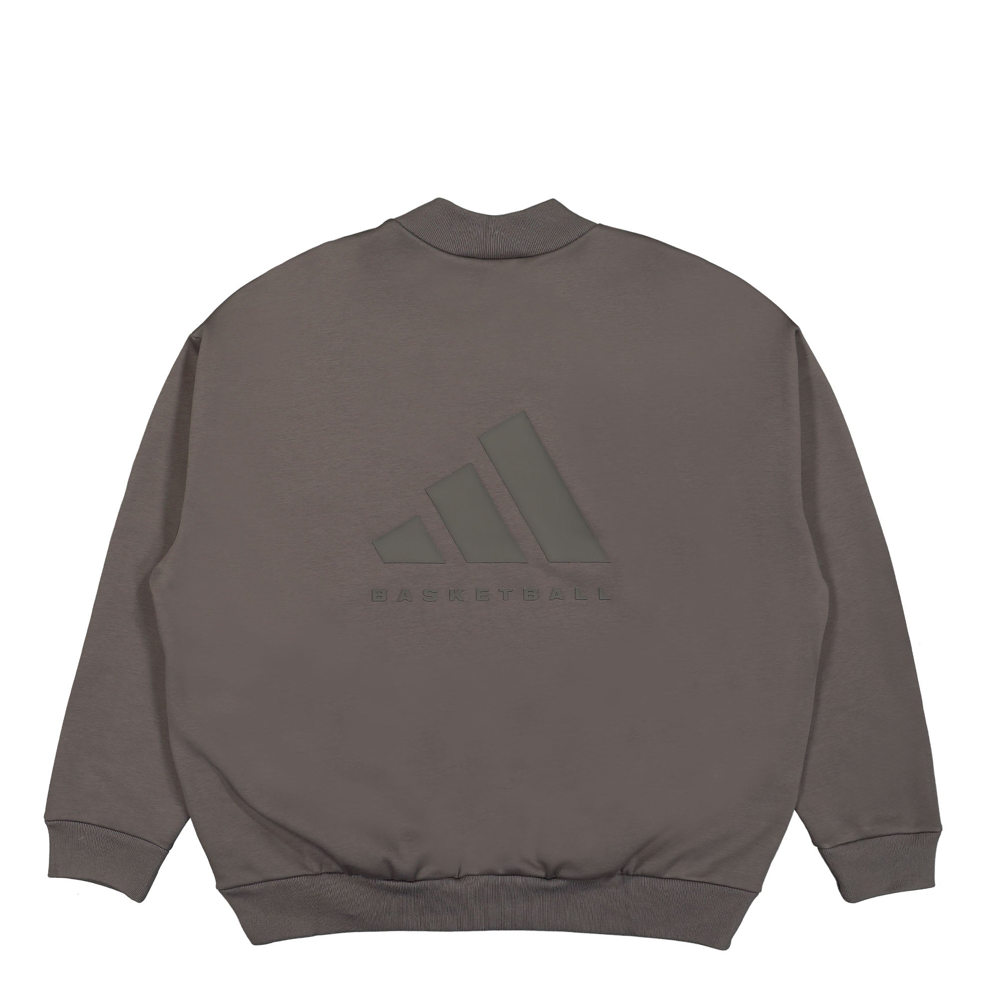 adidas One Basketball Fleece Crew Charcoal Sweatshirts Close-up | Overkill