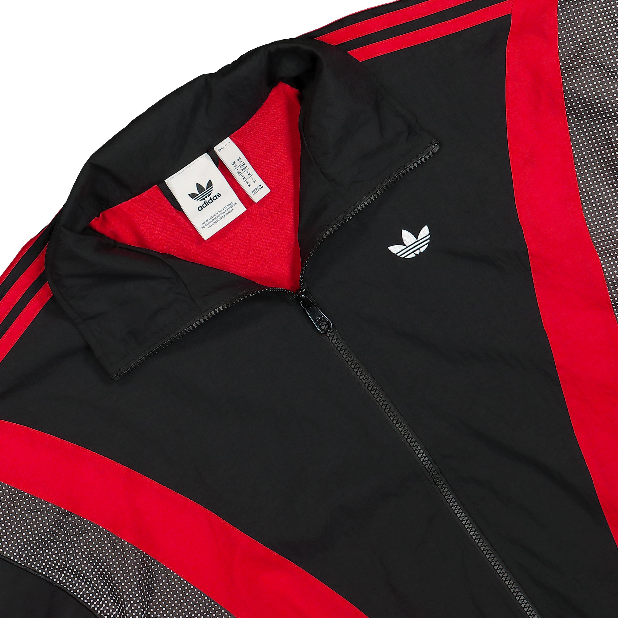 adidas Track Top Better Scarlet / Black Track Jackets Close-up | Overkill