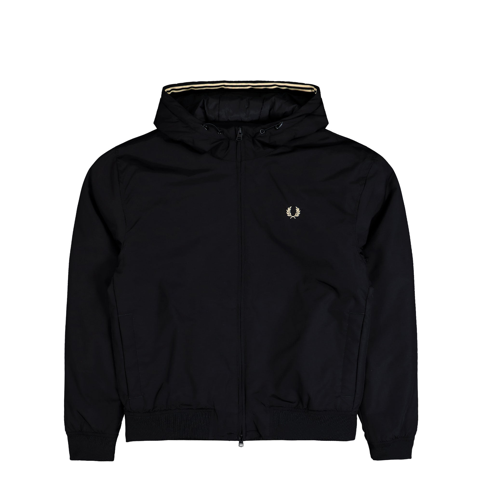 Fred Perry Hooded Brentham Jacket Black Puffer Jackets J1304-102 | Overkill

