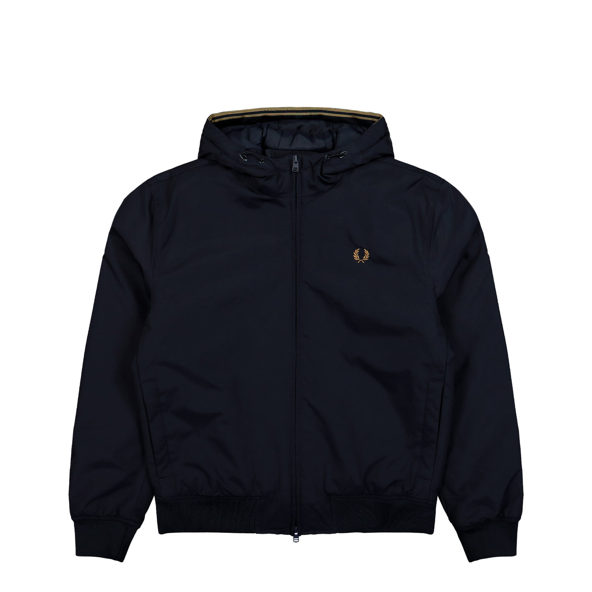 Fred Perry Hooded Brentham Jacket Flax / Pale Ivory - Gum Med Brown - Malachite Jacket J1304-608 | Overkill
