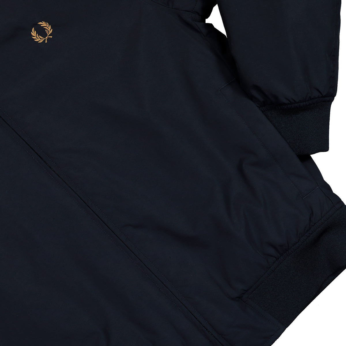Fred Perry Hooded Brentham Jacket Flax / Pale Ivory - Gum Med Brown - Malachite Jacket J1304-608 Detail View 1 | Overkill
