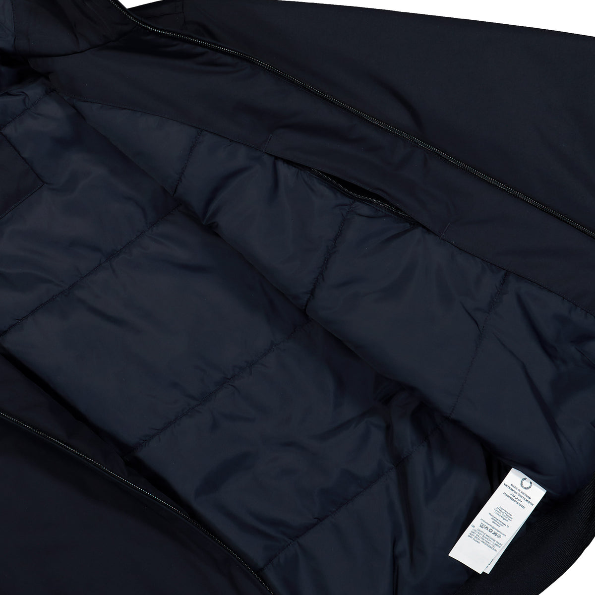 Fred Perry Hooded Brentham Jacket Flax / Pale Ivory - Gum Med Brown - Malachite Jacket J1304-608 Detail View 2 | Overkill
