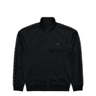 Fred Perry Contrast Taped Track Jacket Black Jacket J3343-102 | Overkill

