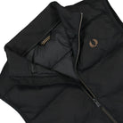 Fred Perry Insulated Gilet Black Vests Close-up | Overkill