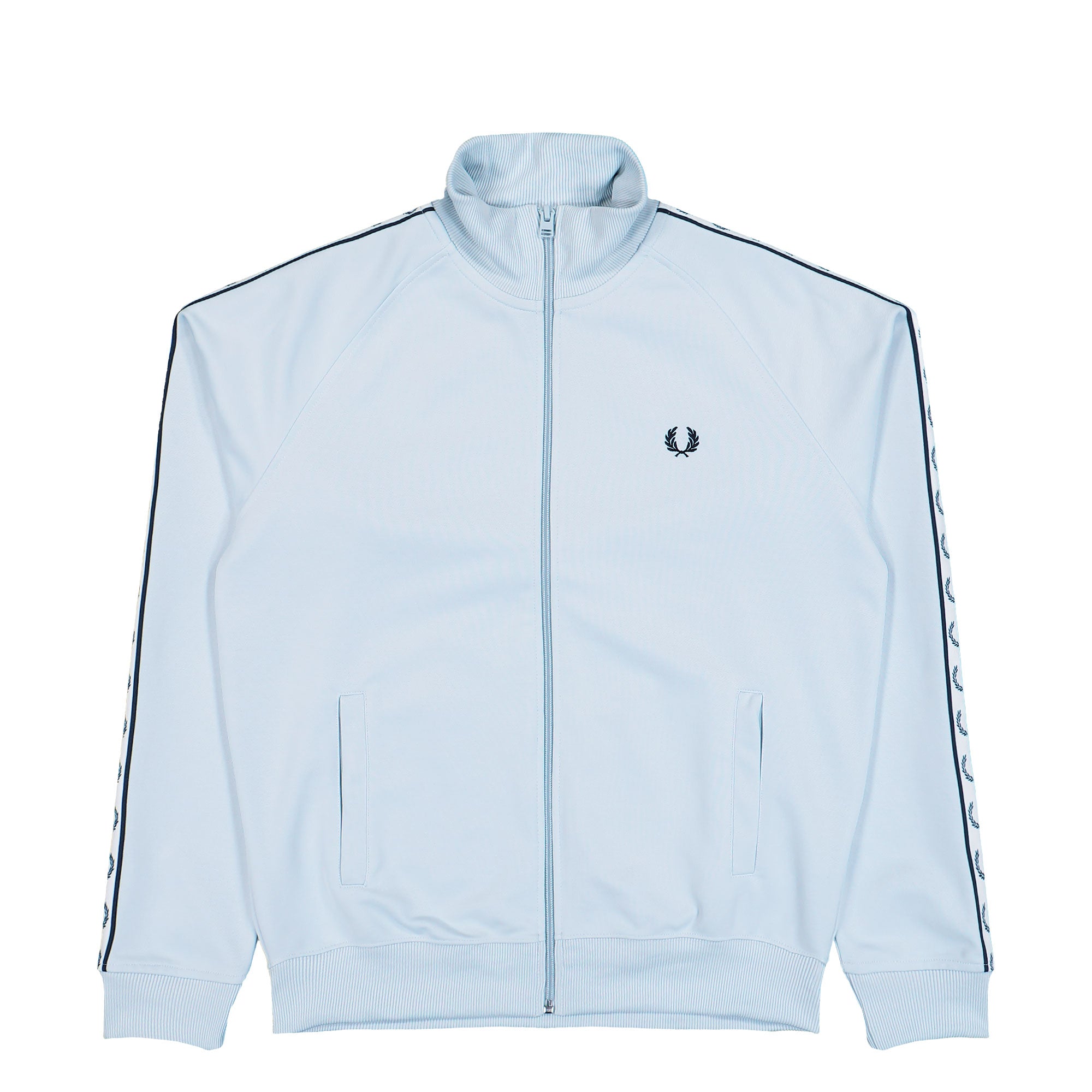 Fred Perry Taped Track Jacket Dusky Blue Track Jackets J4620-28A | Overkill

