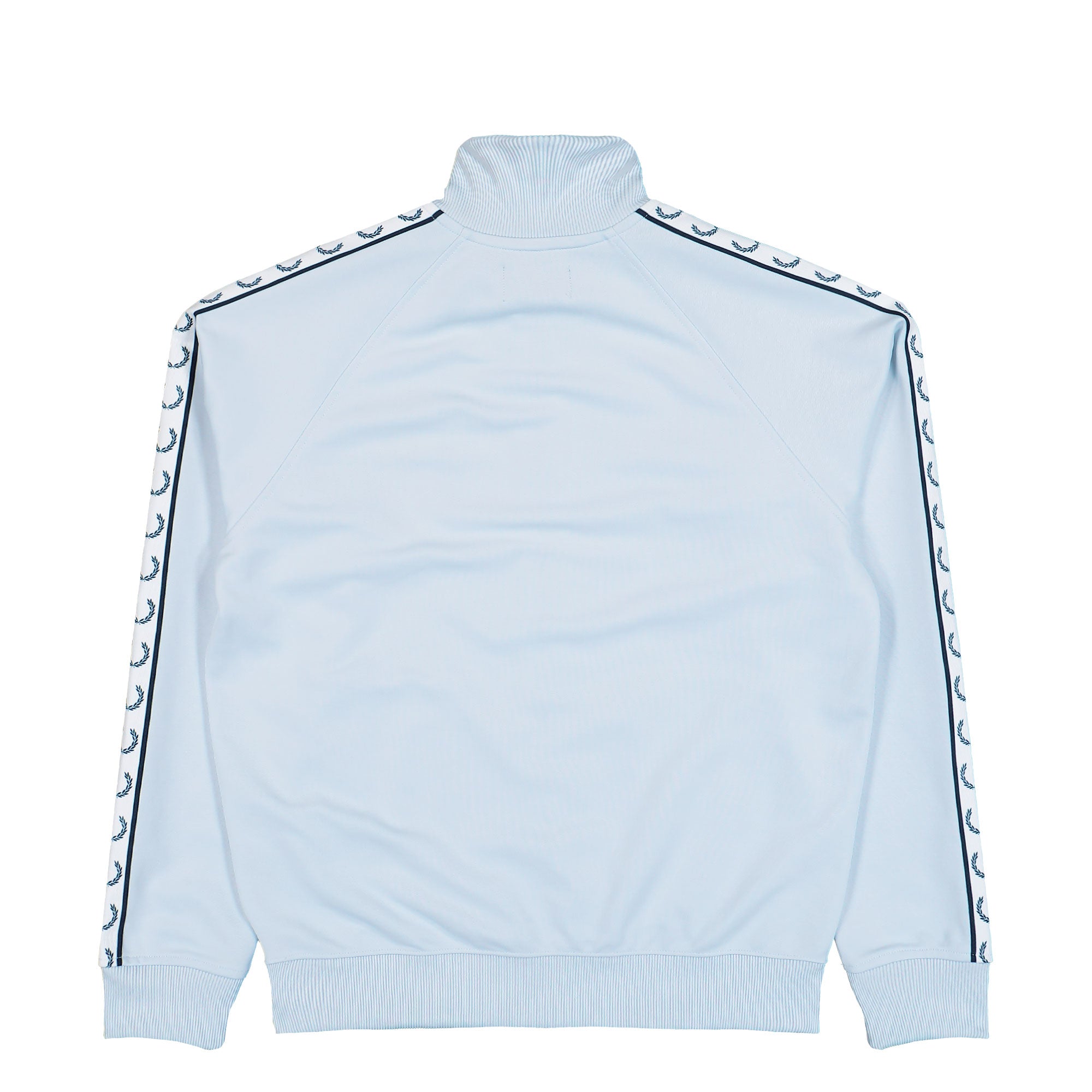 Fred Perry Taped Track Jacket Dusky Blue Track Jackets J4620-28A Close-up | Overkill
